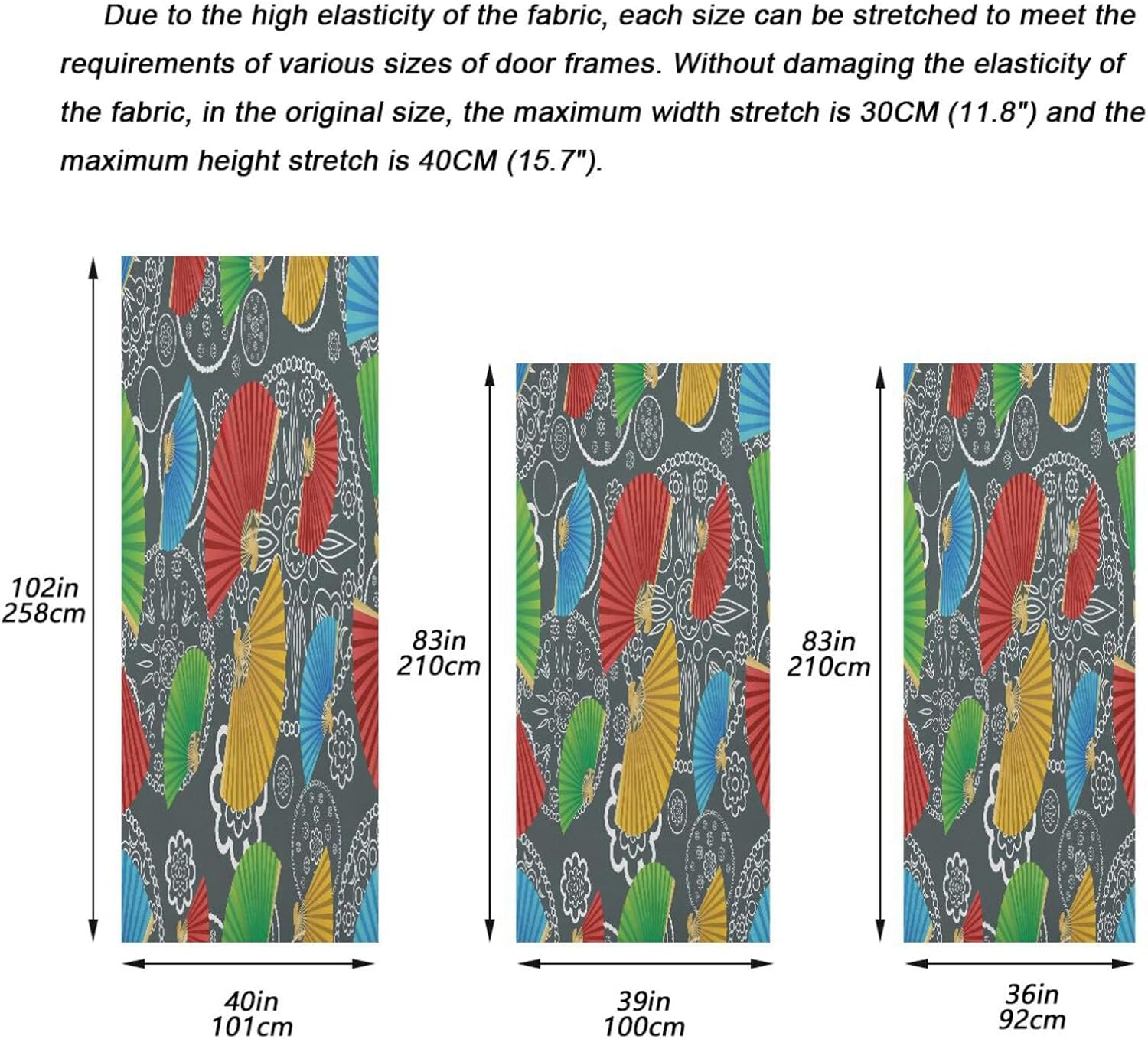 Susiyo Retro Colorful Door Fan Halloween Decoration