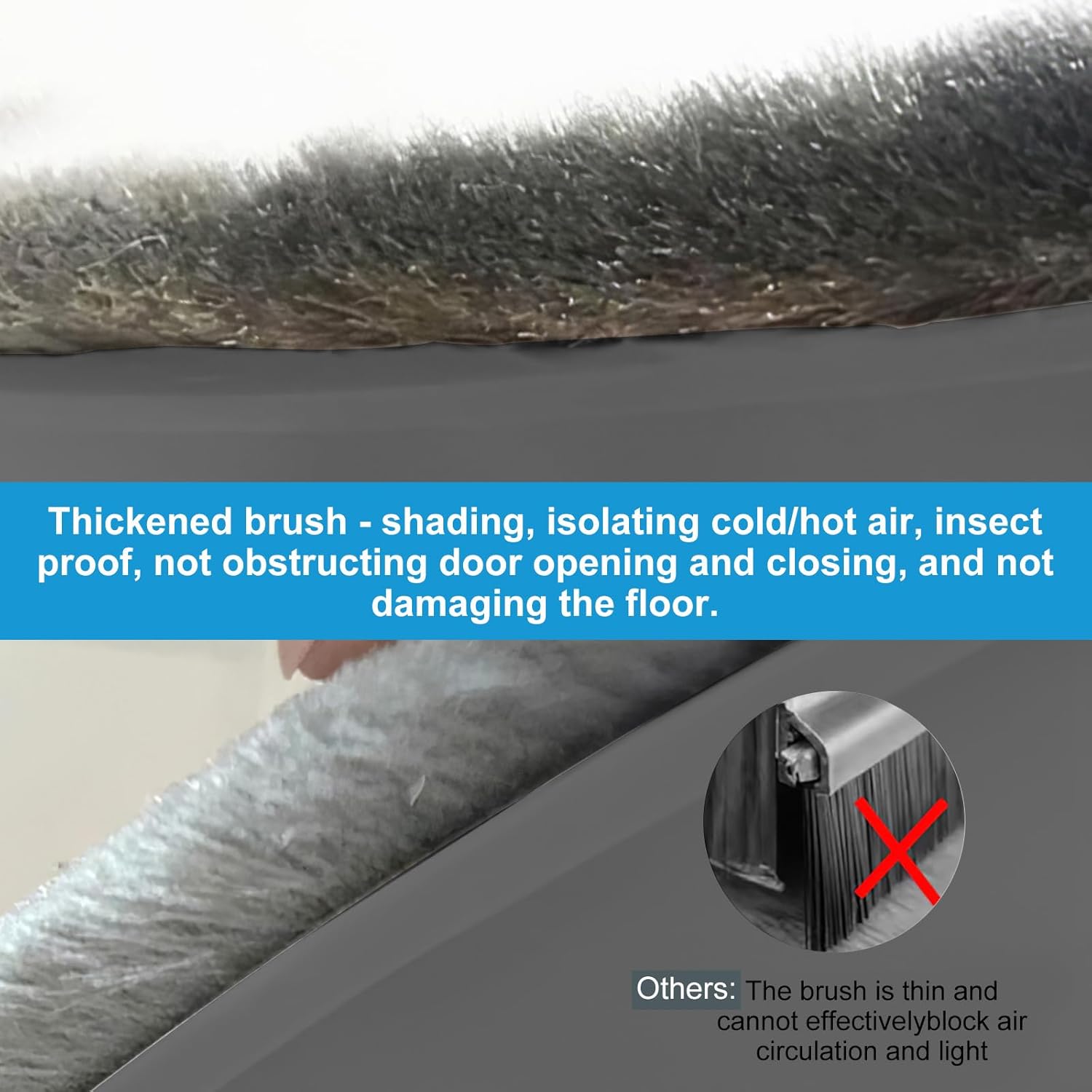 Lafo Door Sweep for Bottom of Door with Brush