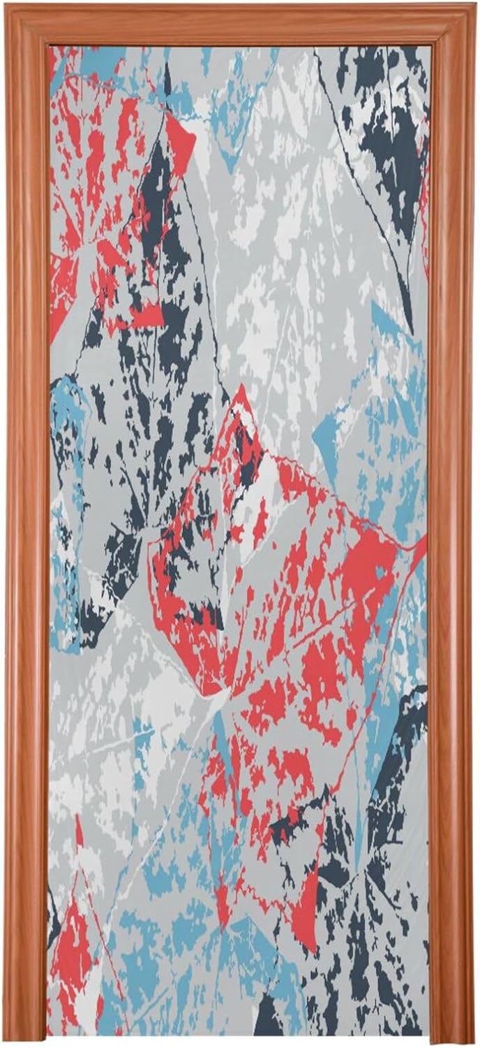 Susiyo Colorful Leaves Halloween Door Cover 32x79in