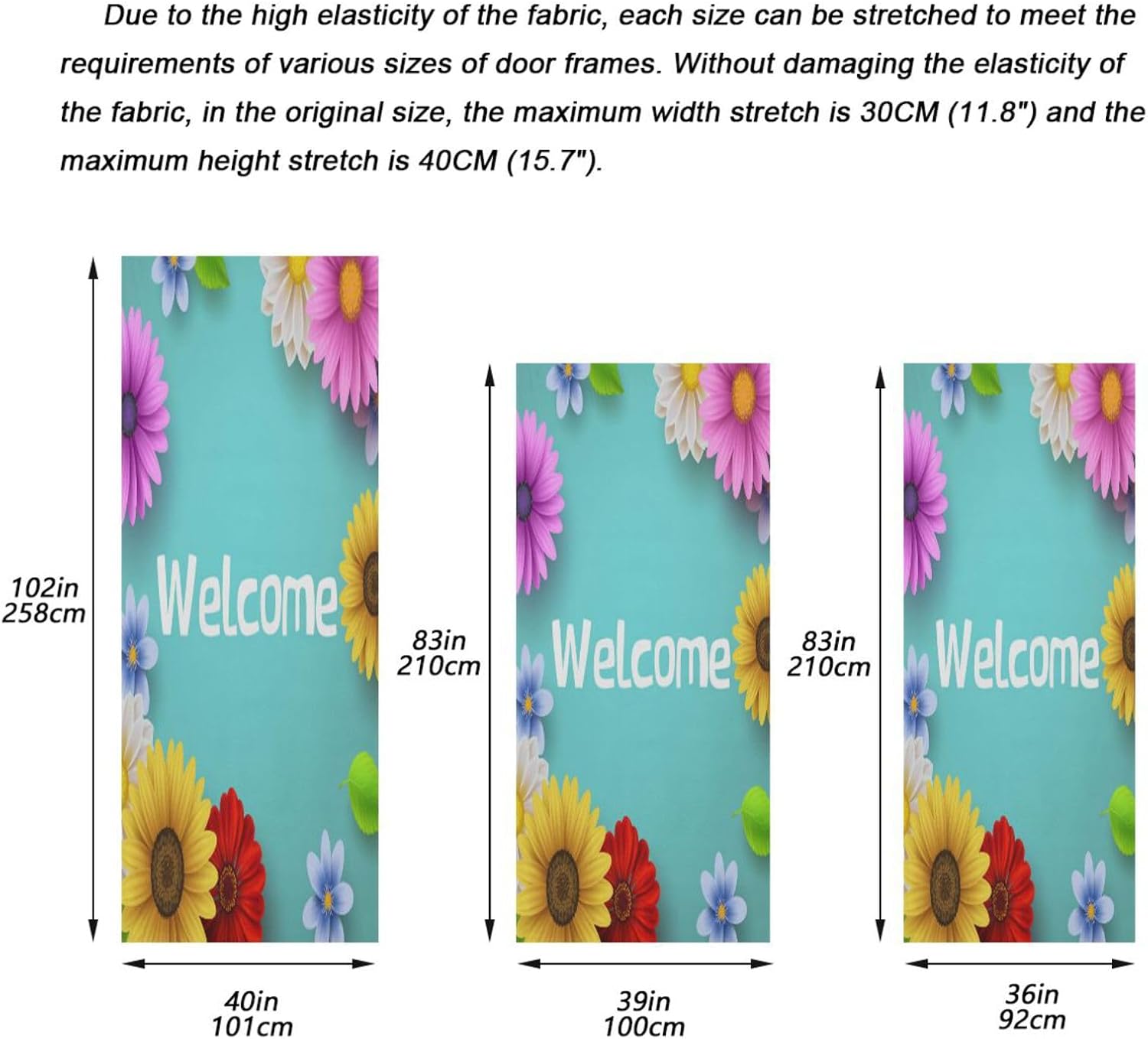 Susiyo Spring Flowers Red Halloween Door Cover