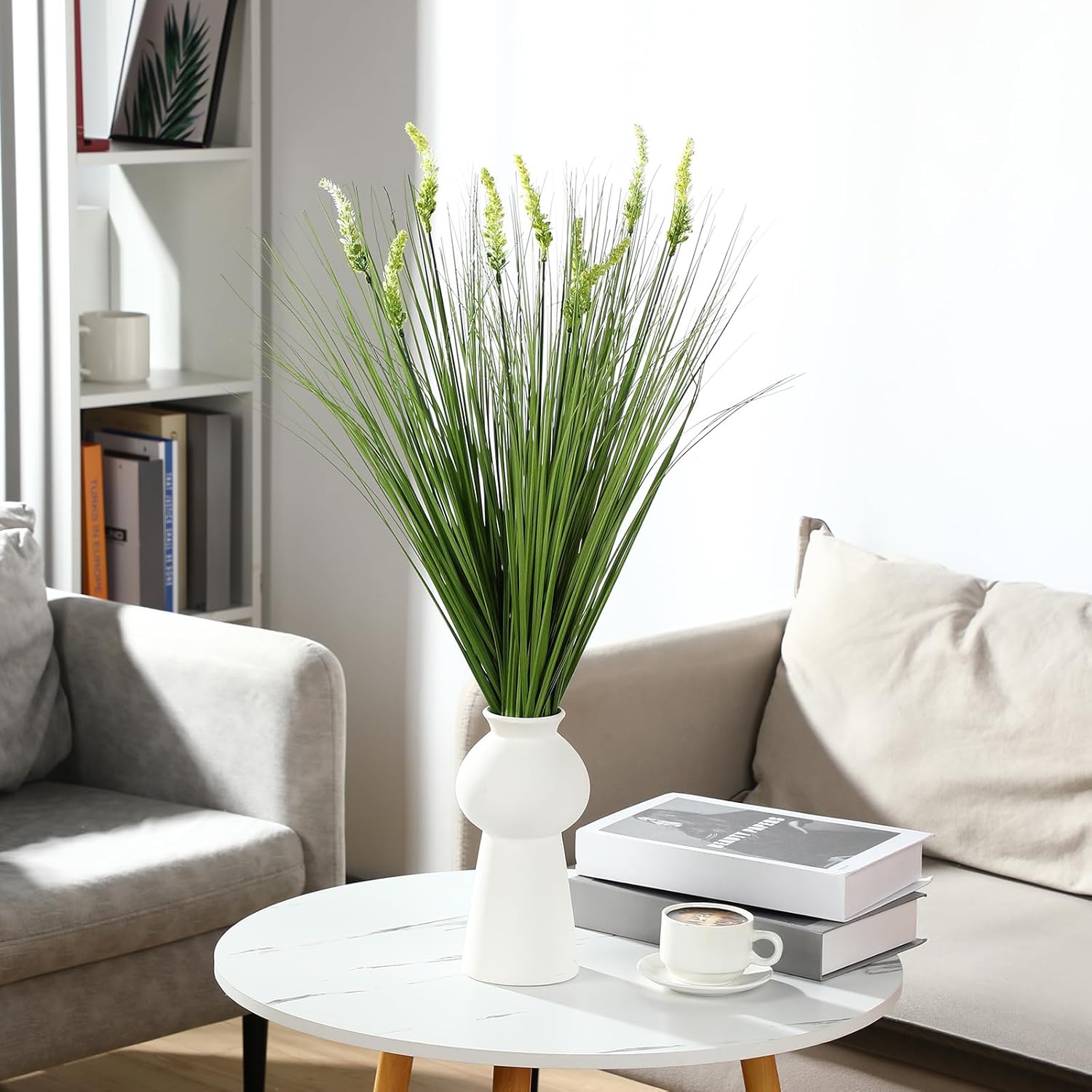 12 Pcs Artificial Tall Onion Grass for Garden Home Decor