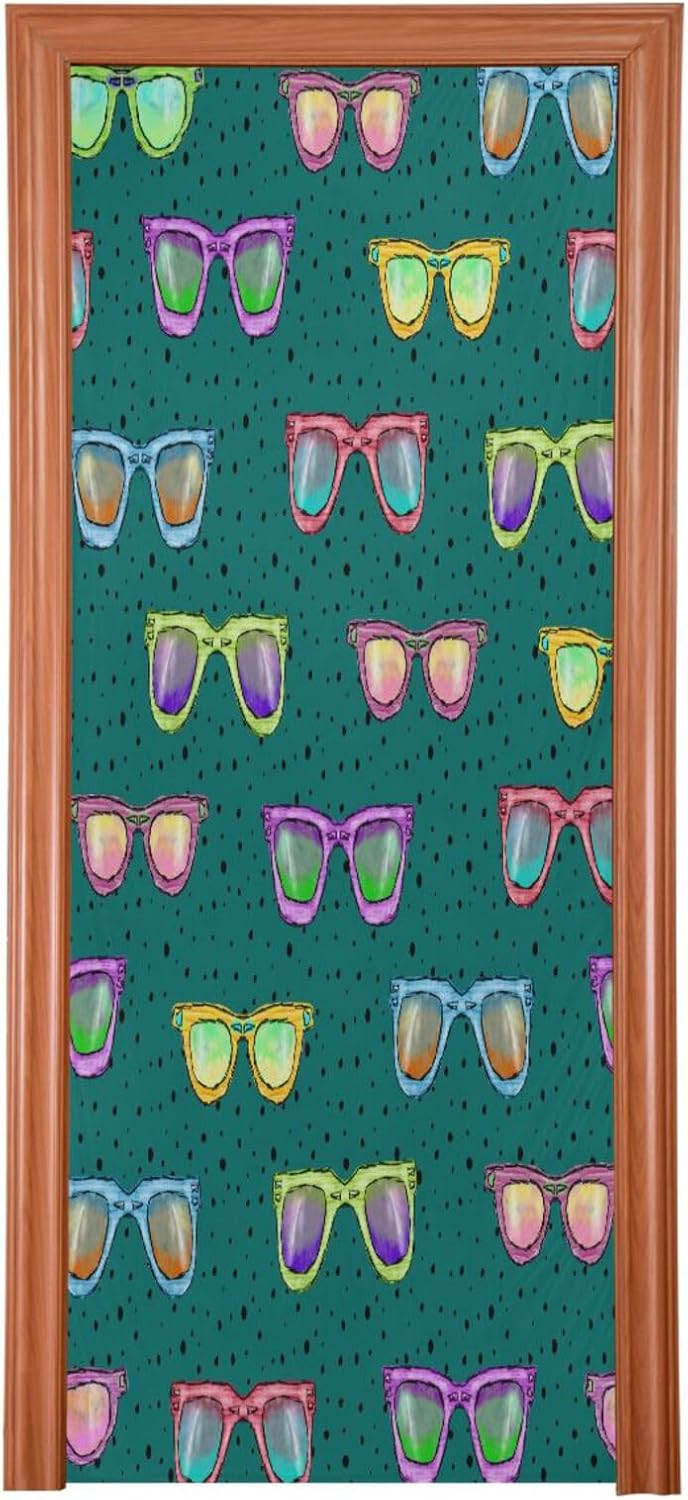 Susiyo Watercolor Green Halloween Door Cover
