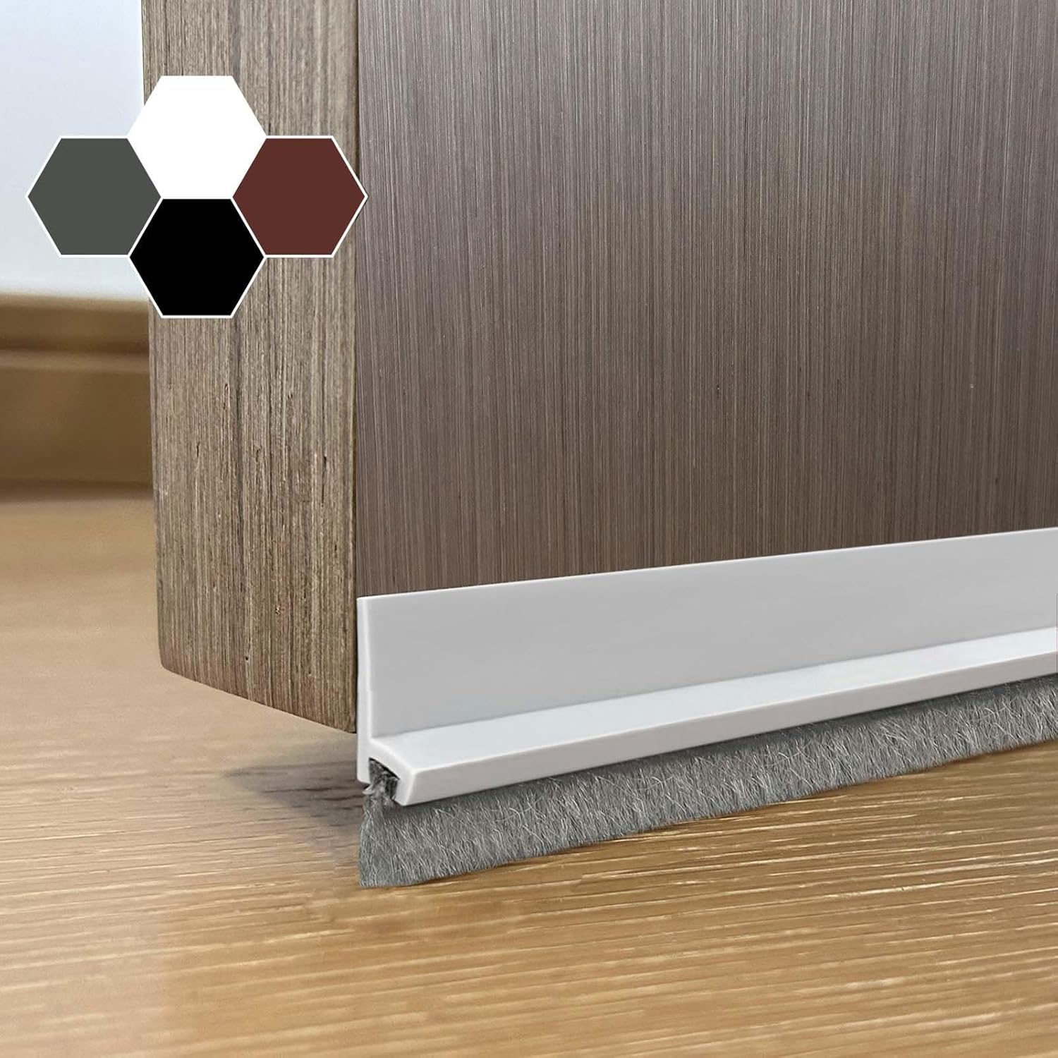 Self-Adhesive Door Sweep with Brush 3937 L White