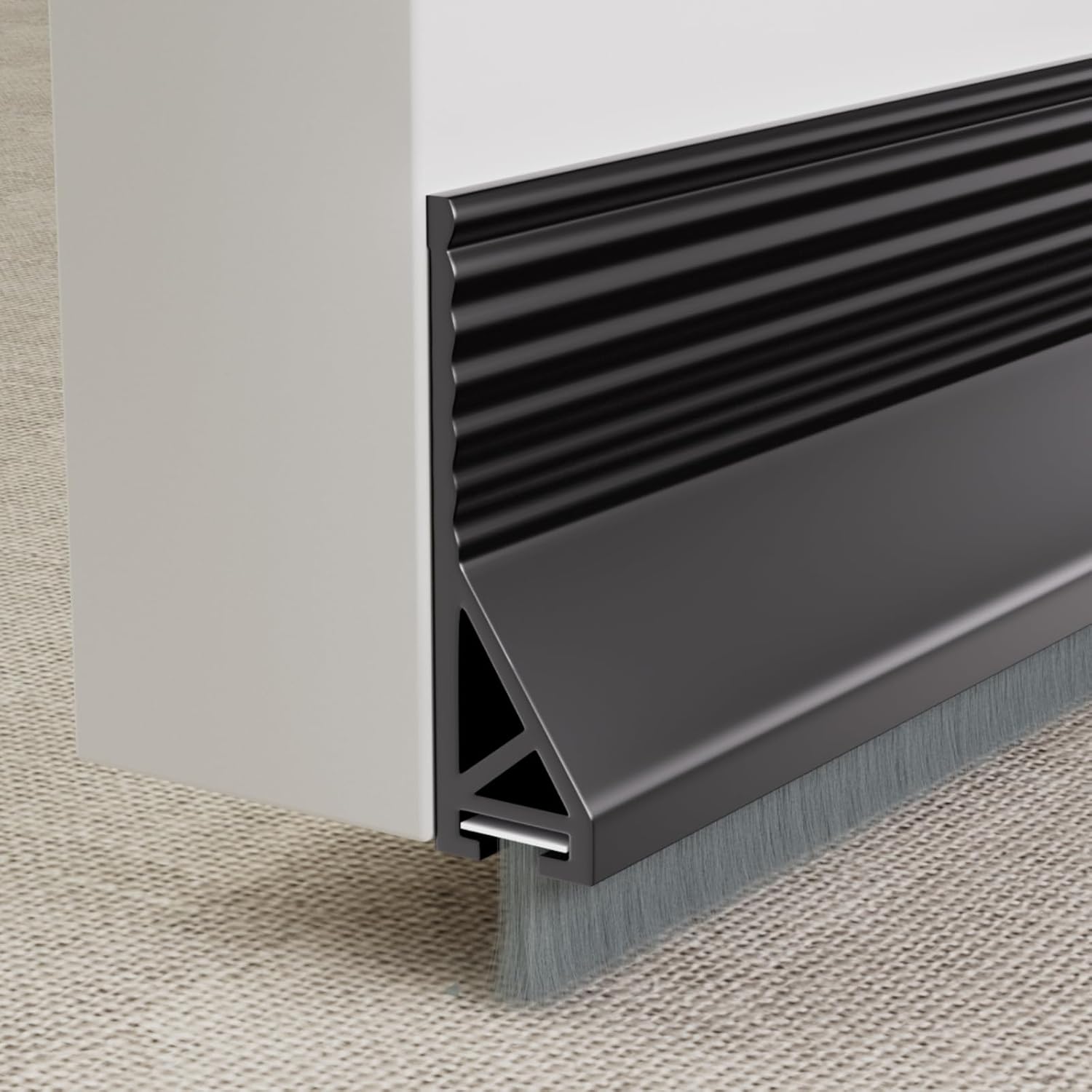 39 Inch Rubber Door Sweep Bottom Black