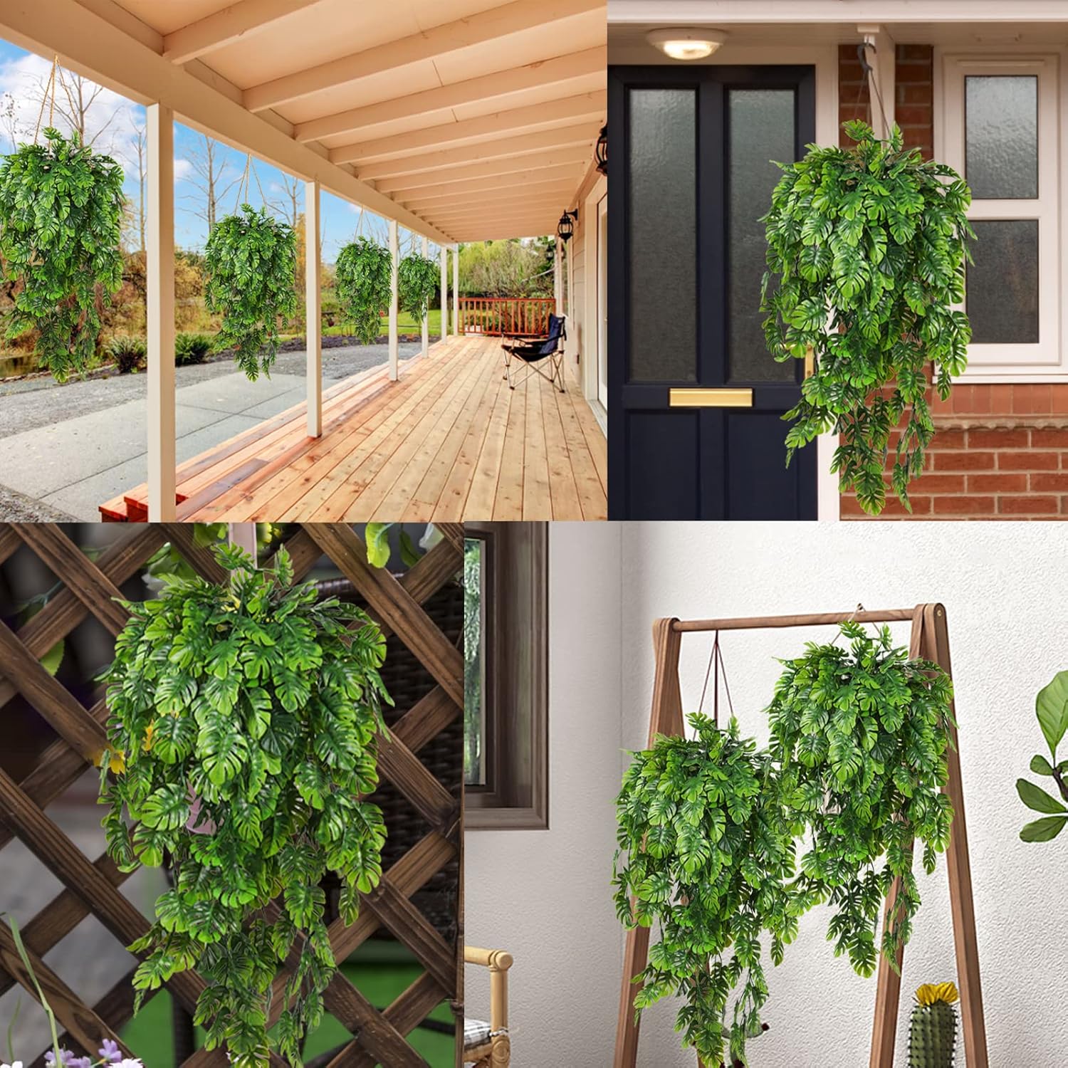 RECUTMS Artificial Hanging Plants 4Pcs Set