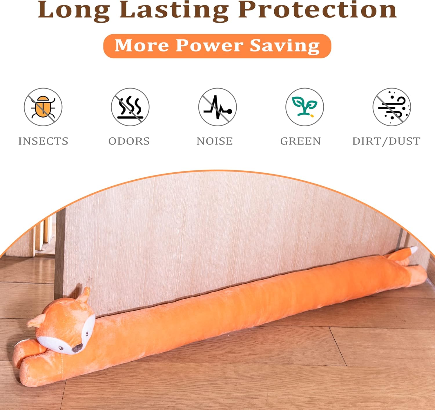 My OLi Stuffed Fox Draft Stopper 36 Inch for Door and Window