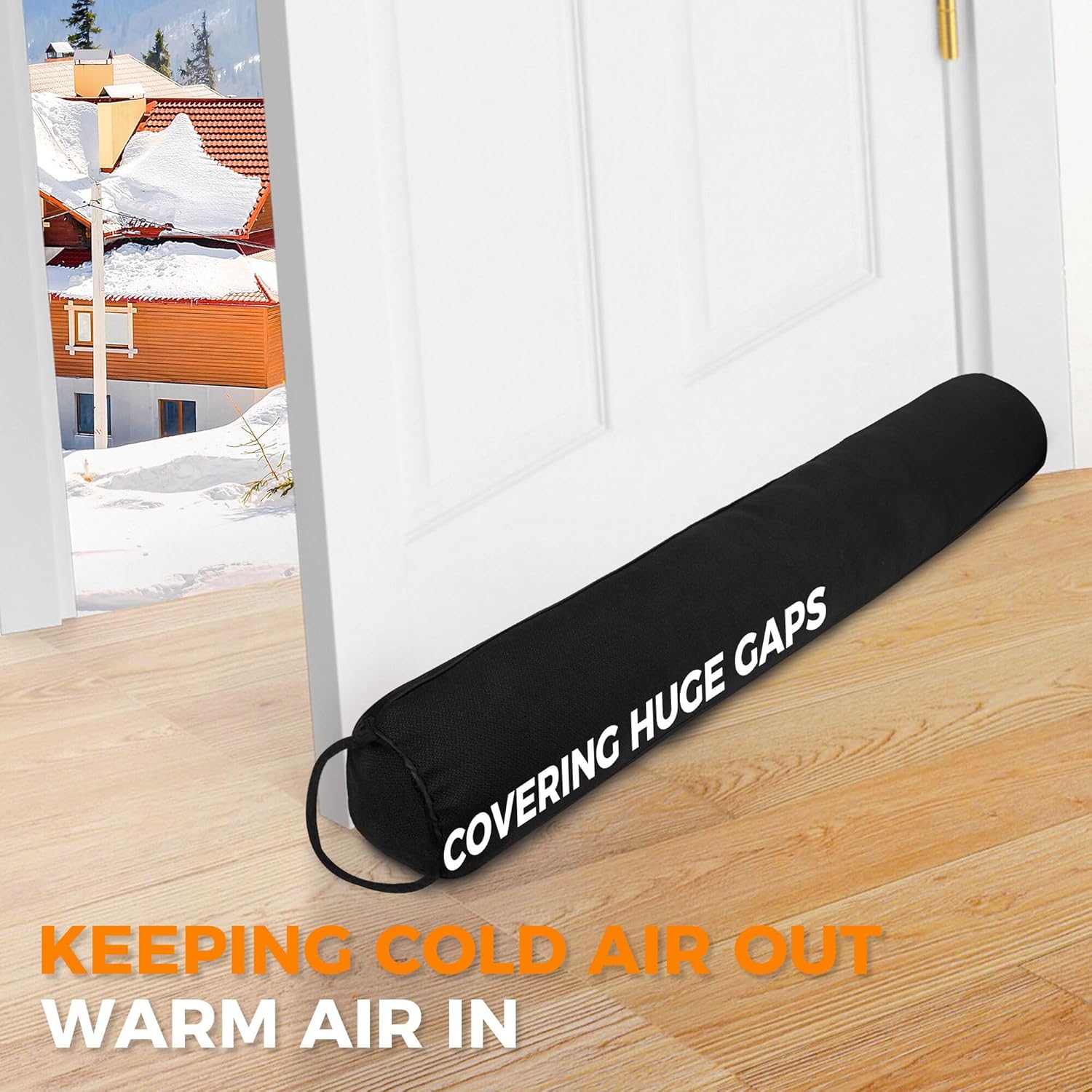 TORRAMI 32 Inch Door Draft Stopper Black