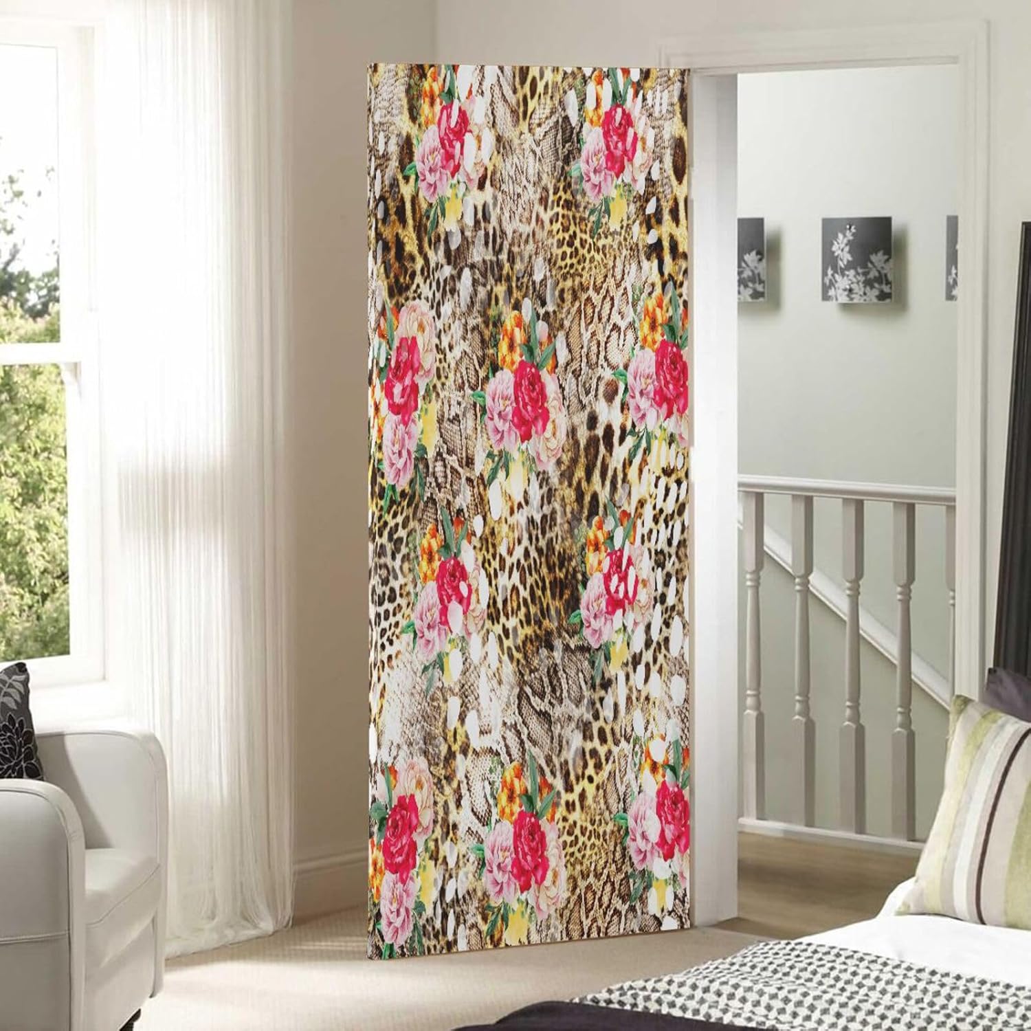 Susiyo Colorful Leopard Door Cover 32x79 in