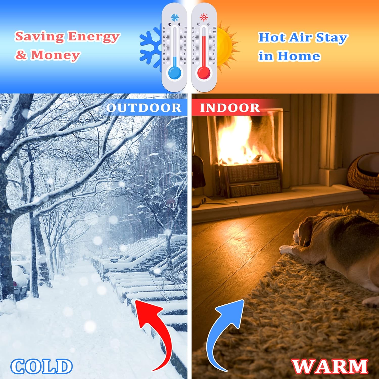 My OLi Stuffed Fox Draft Stopper 36 Inch for Door and Window