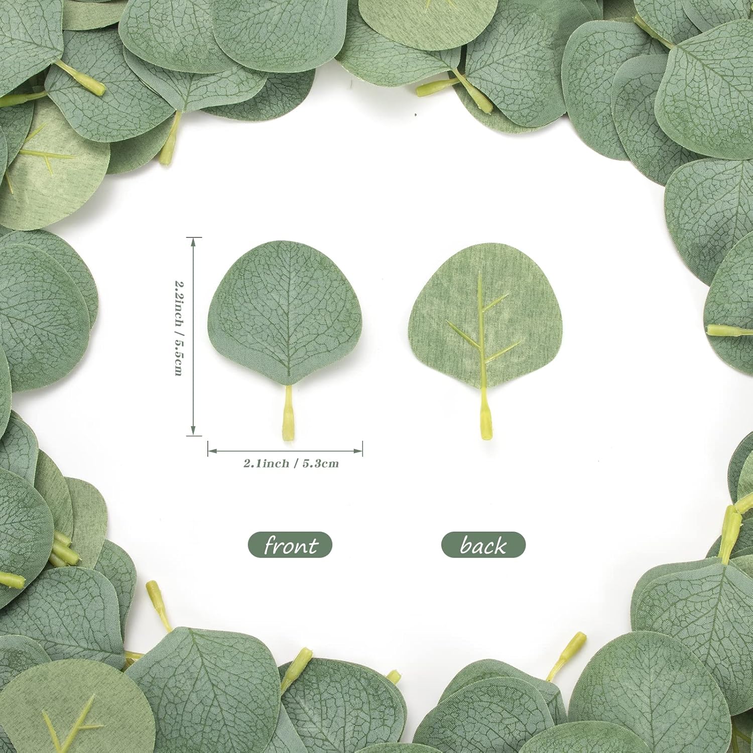 400 Pieces Artificial Eucalyptus Leaves Set for DIY Decorations