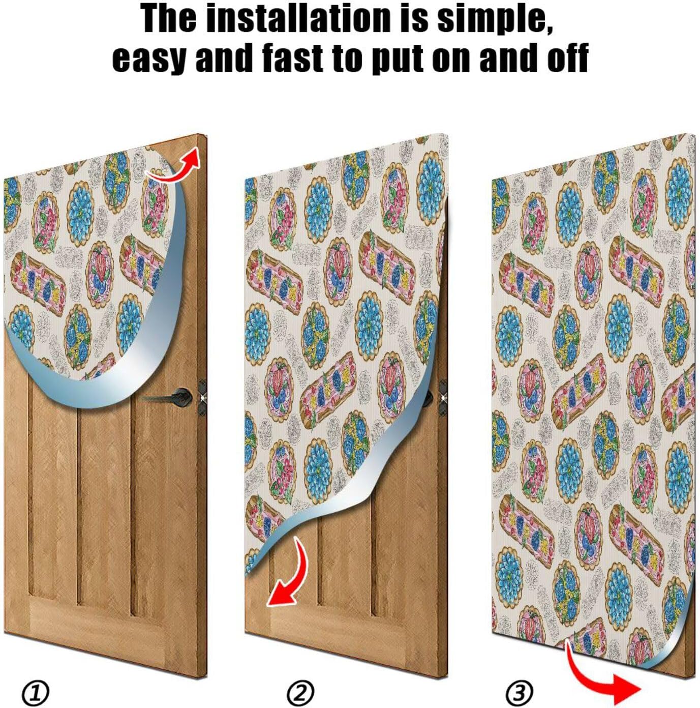 Susiyo Halloween Door Cover with Fruits 32x79 in
