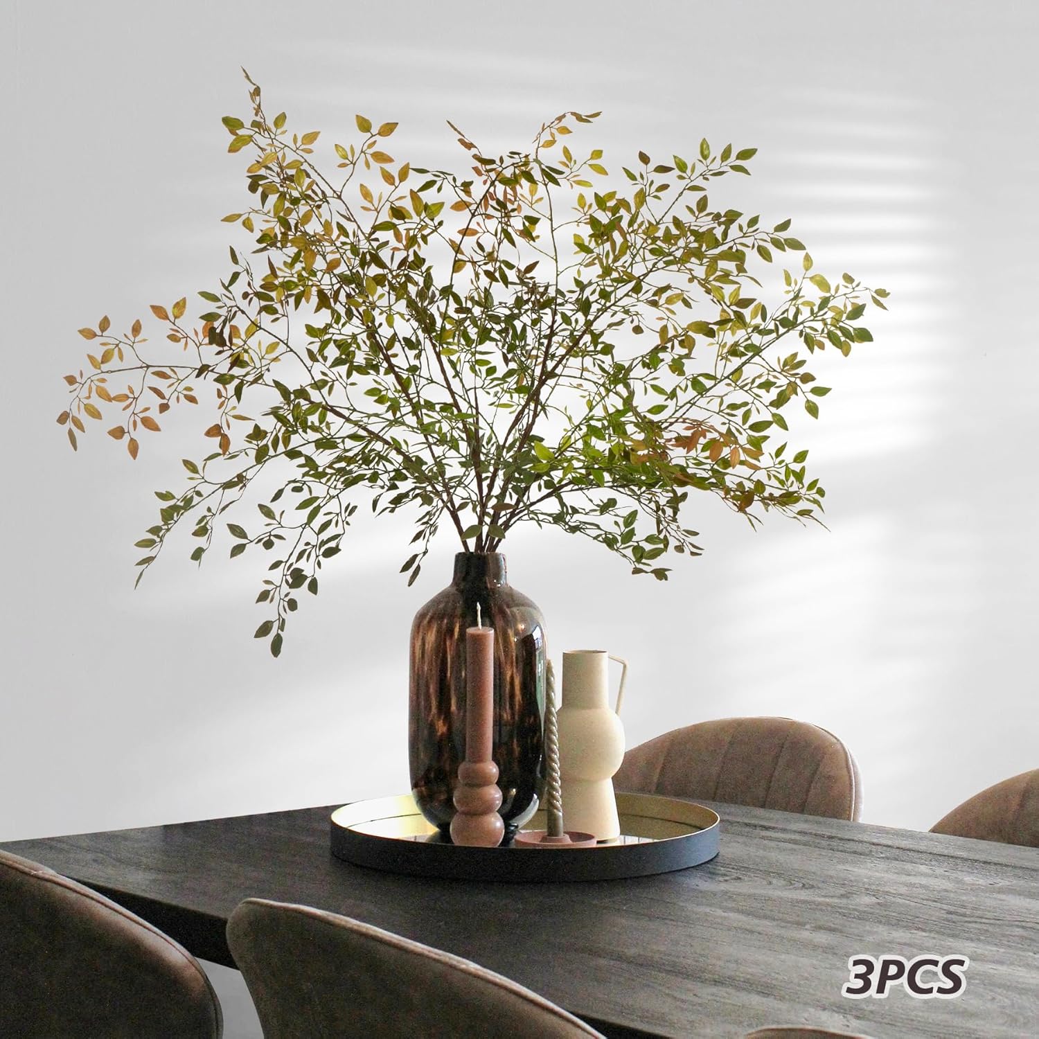 Uqueeten Artificial Greenery Stems 433 Inch Nandina Branches for Vase and Home Dcor