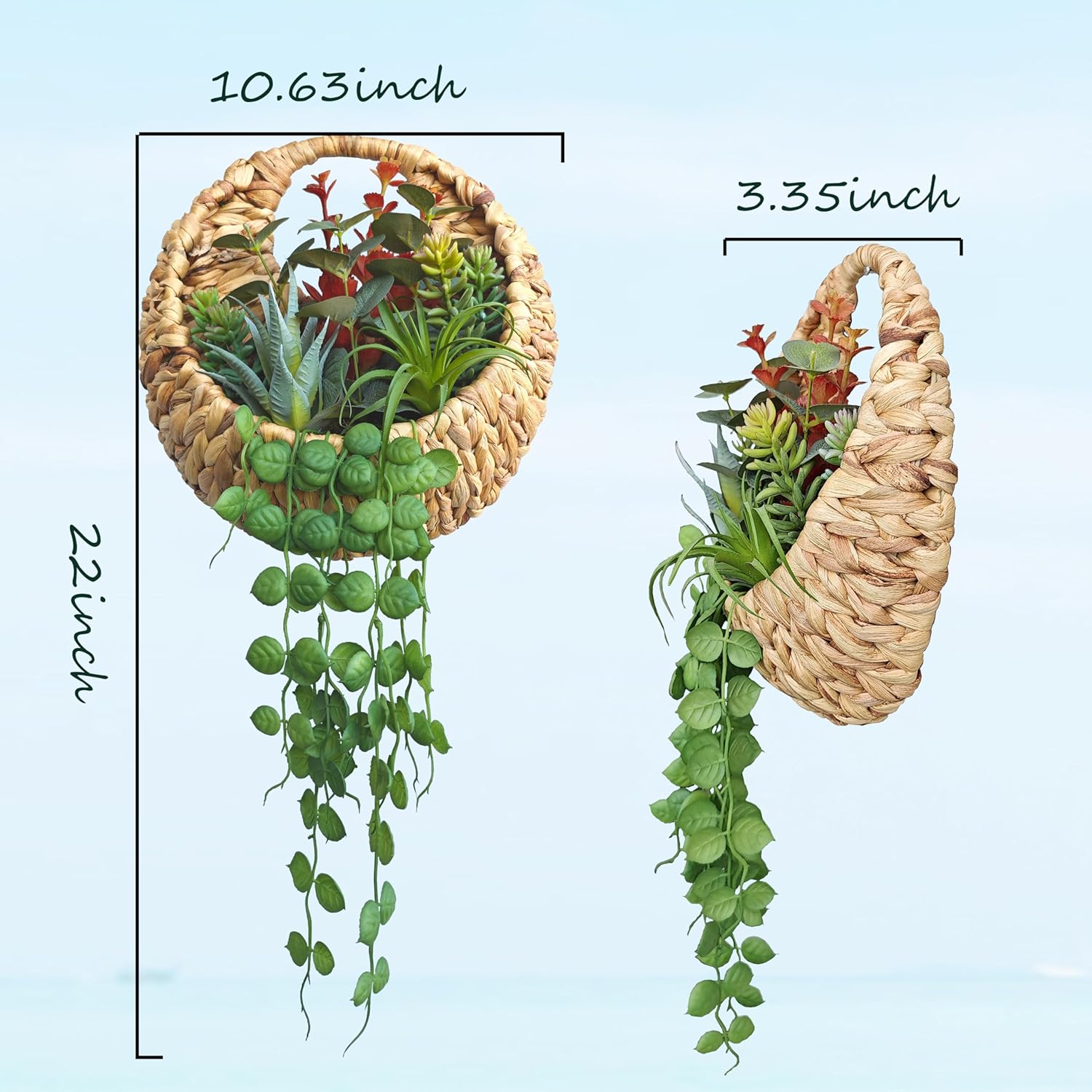 JoyEvy 22 Inch Artificial Hanging Plants Wall Decor
