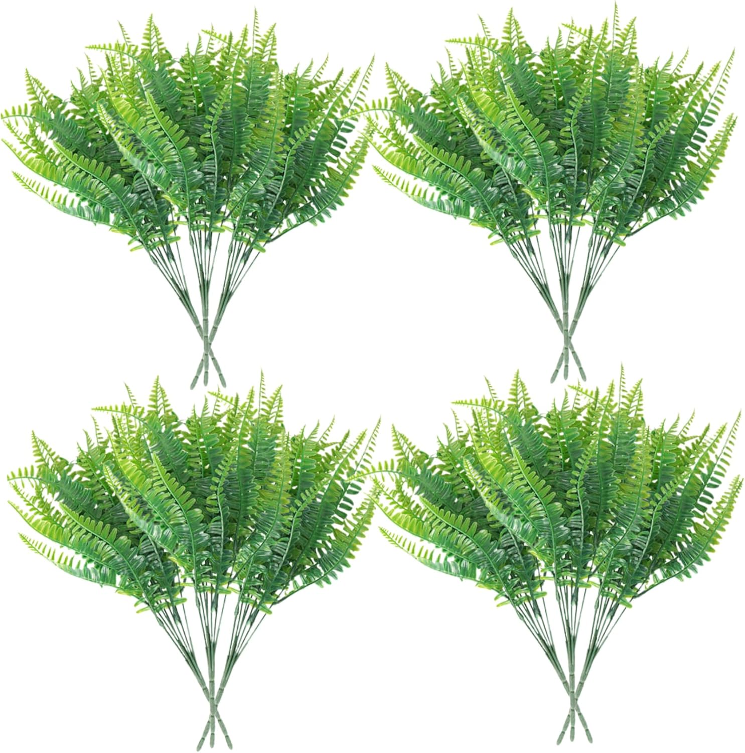 12 Bundle Artificial Ferns for Outdoor Decor
