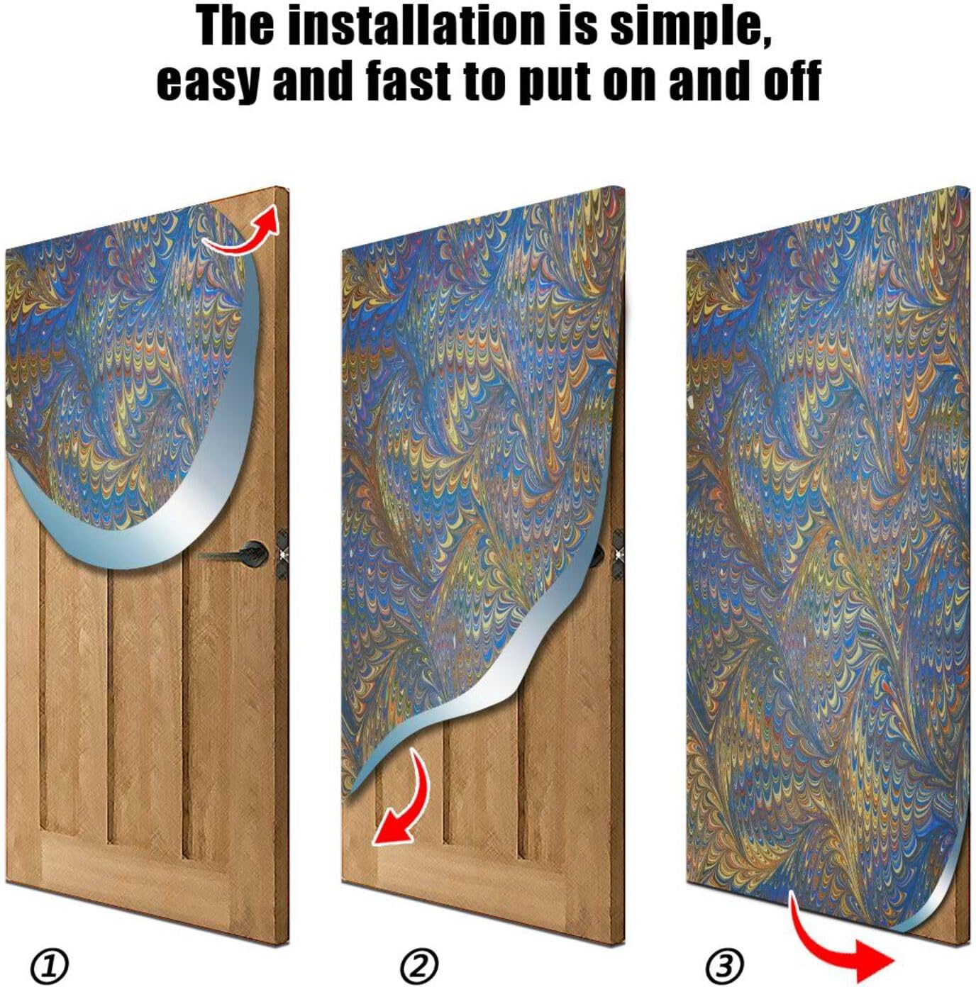 Susiyo Color Paint Halloween Door Cover 32x79 in