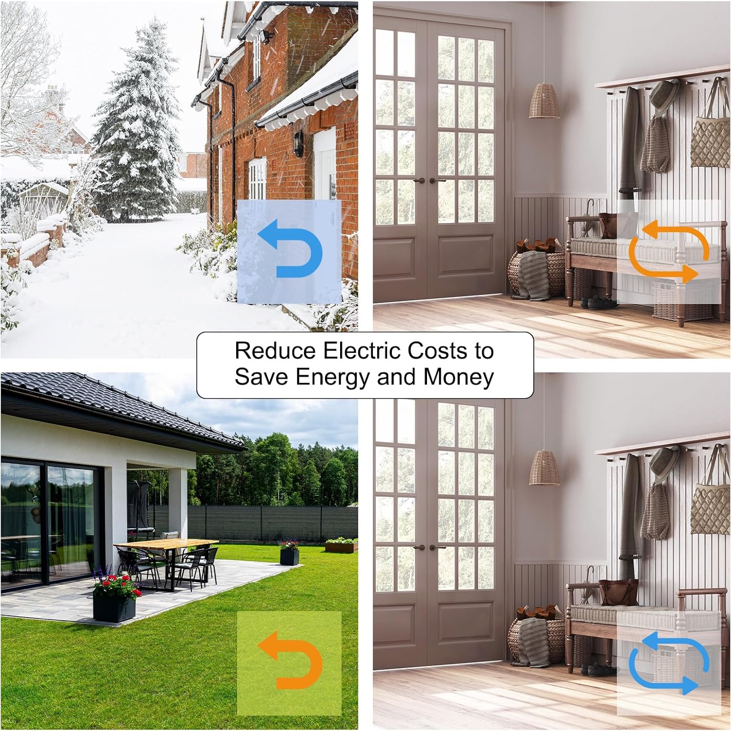 Uxcell 2pcs Door Draft Stopper with Brush Self-Adhesive Bottom Door Seal for Cold and Noise Prevention Black 3Ft