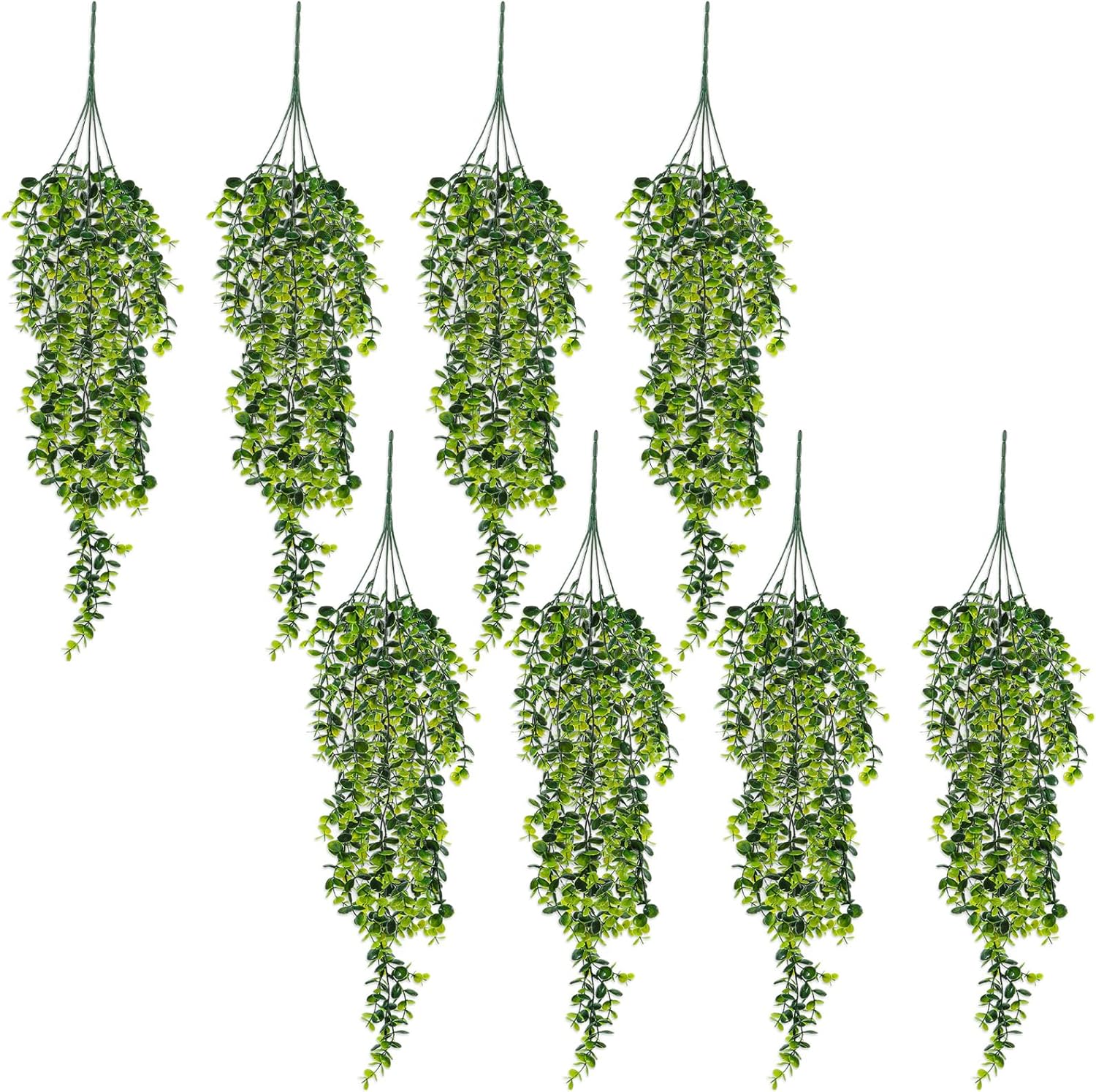 8pcs Artificial Eucalyptus Hanging Plants UV Resistant Decor