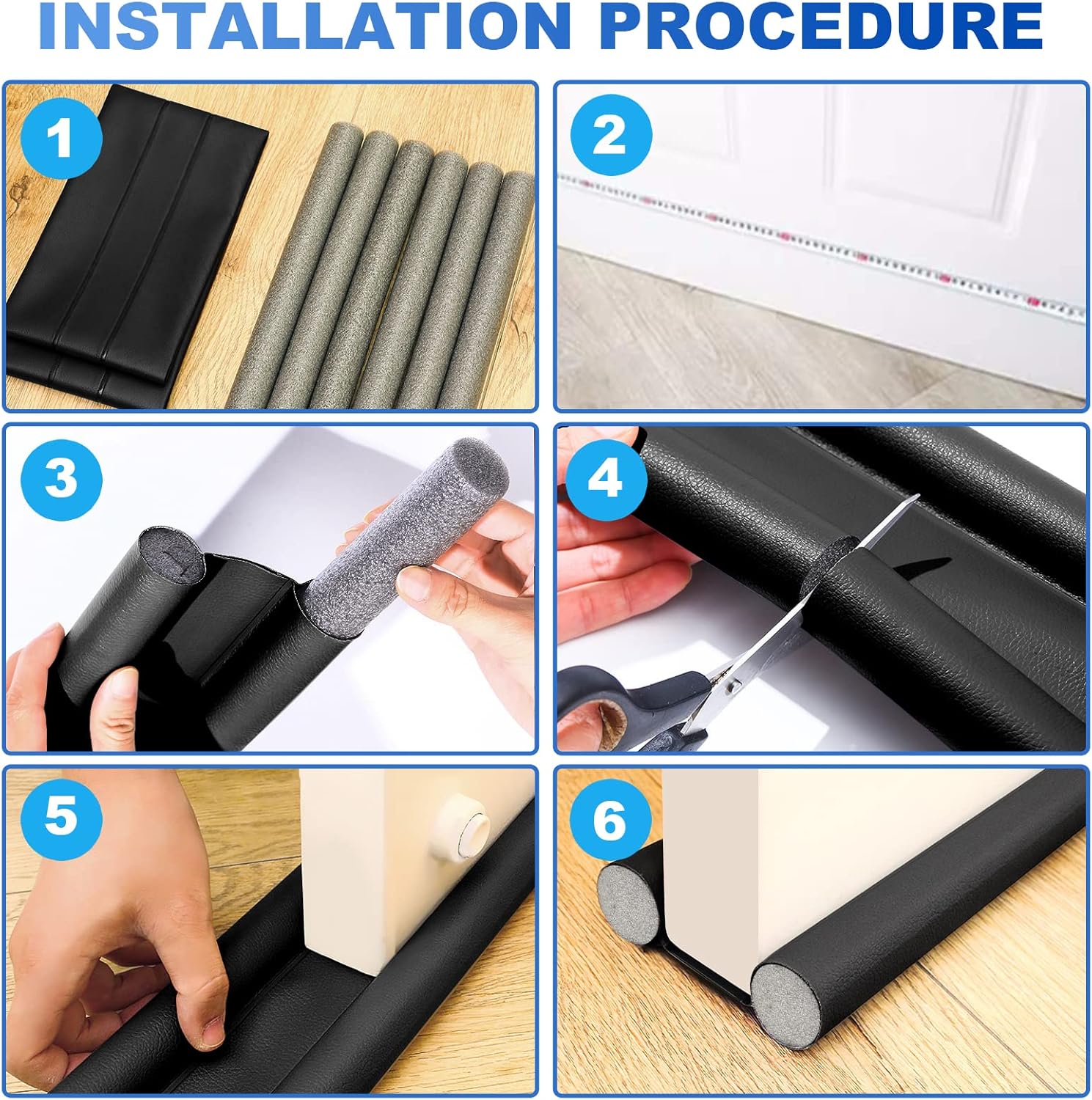 GWSNIO Door Draft Stopper 37 Inch Adjustable