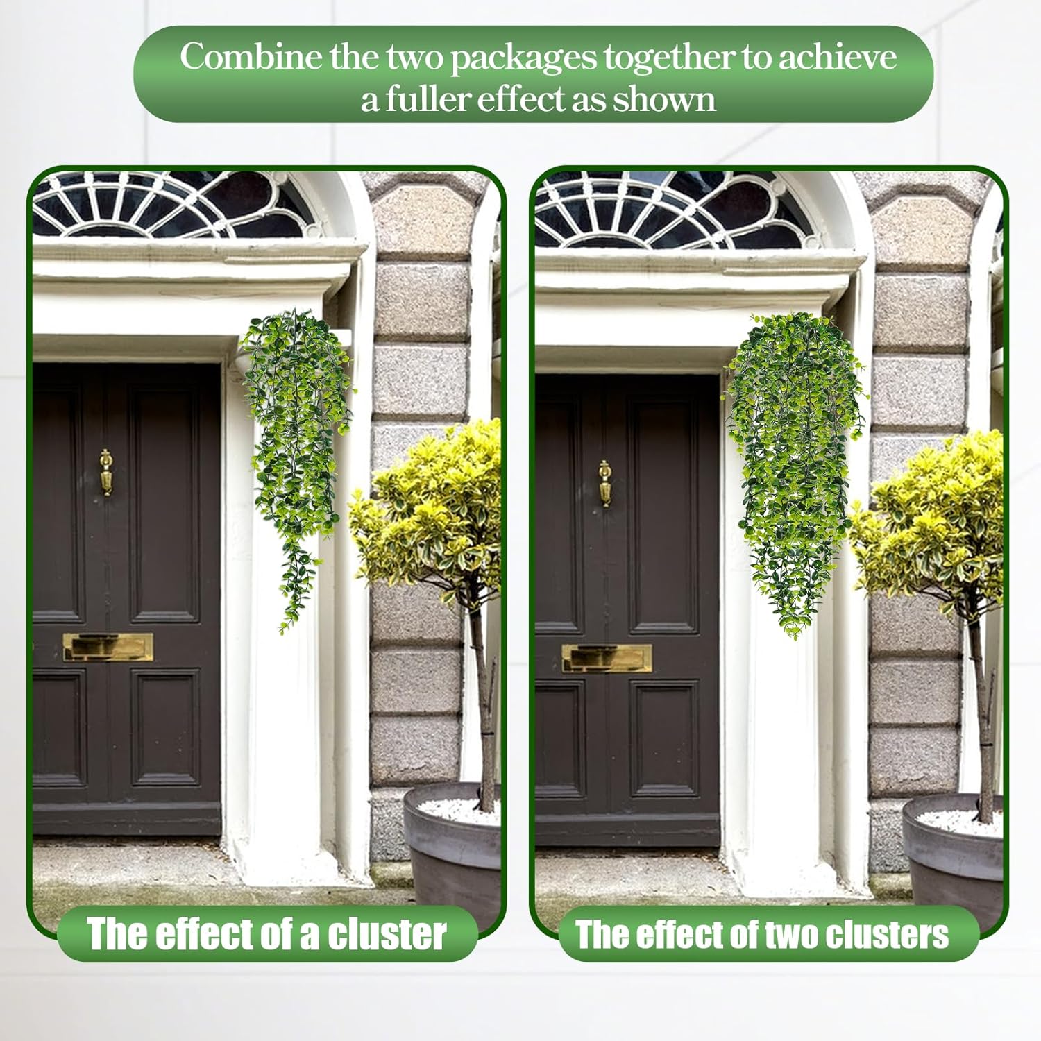 8pcs Artificial Eucalyptus Hanging Plants UV Resistant Decor