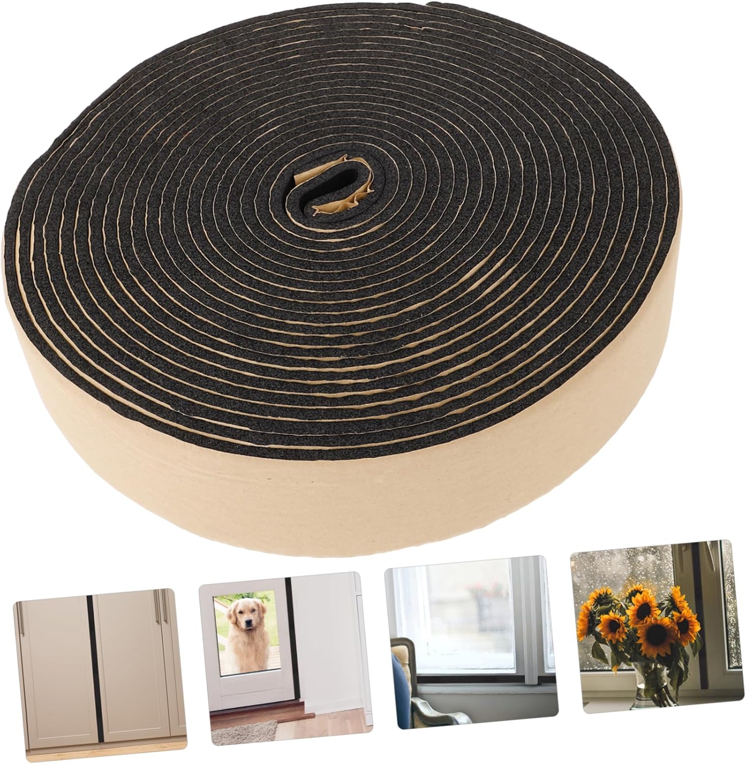 ABOOFAN Draft Stopper Strip for Doors and Windows