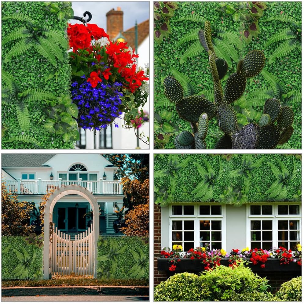 Artificial Plant Wall Panels 2pcs Realistic Hedge for Outdoor Decor Wedding Home