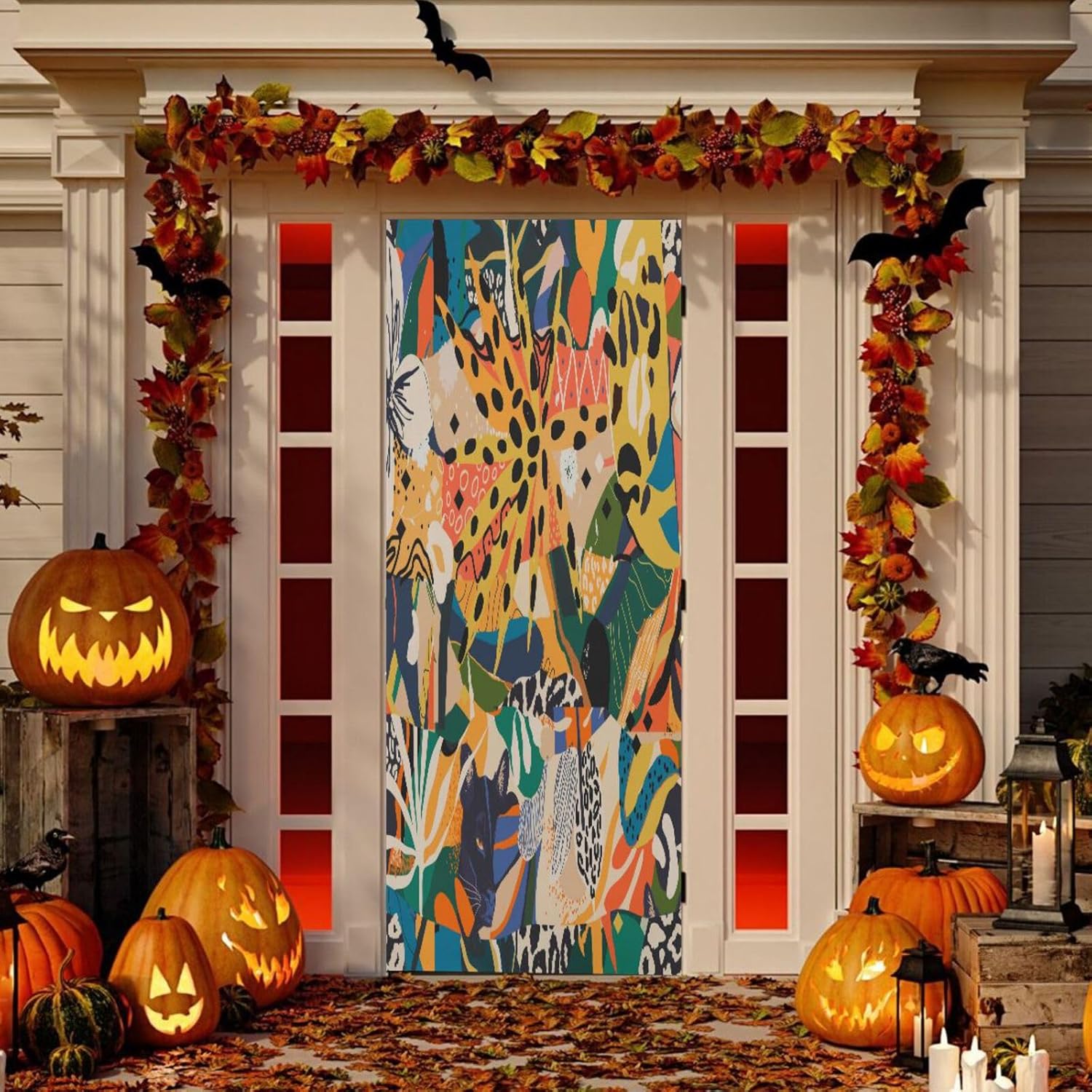 Susiyo Paintings Halloween Door Decoration Door Cover 32x79 in
