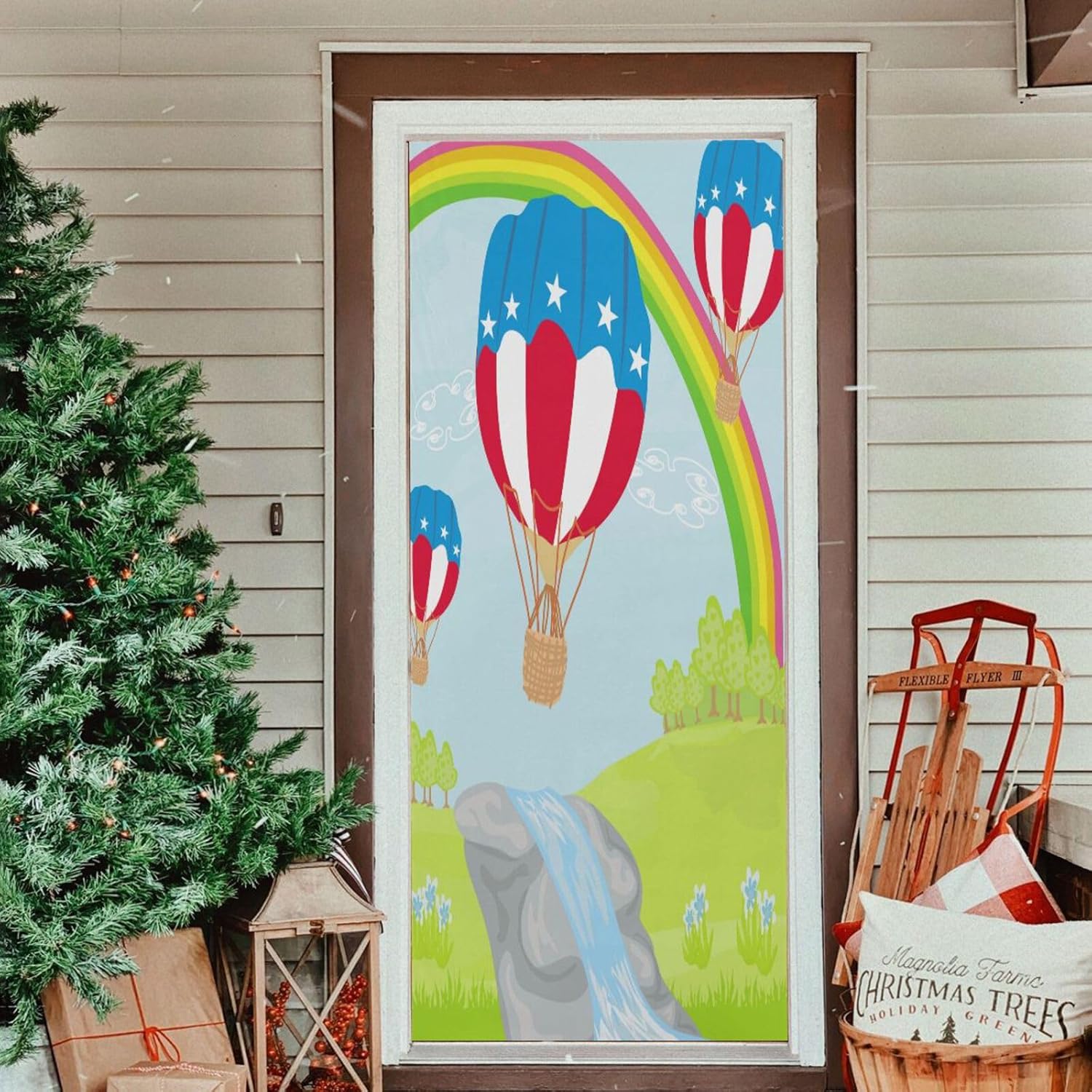 Susiyo Hot Air Balloons Halloween Door Cover