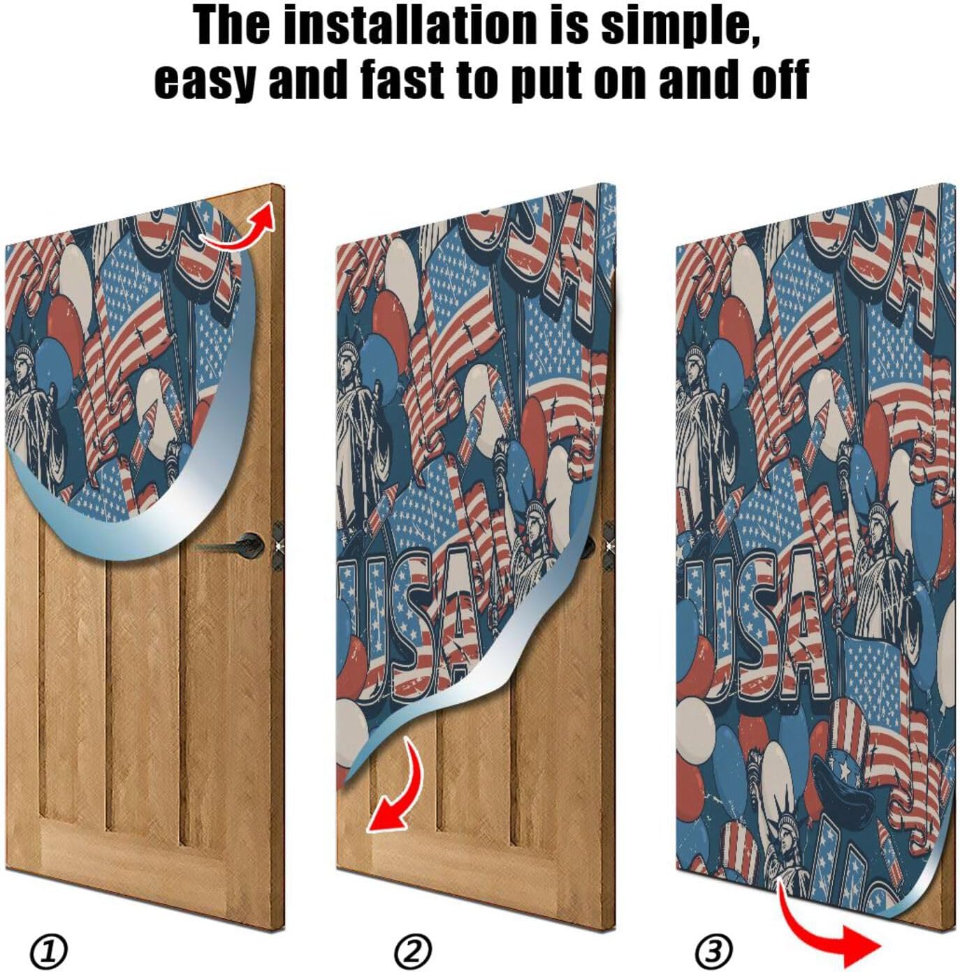 Susiyo Vintage New York Statue Door Cover 35x79 Inch