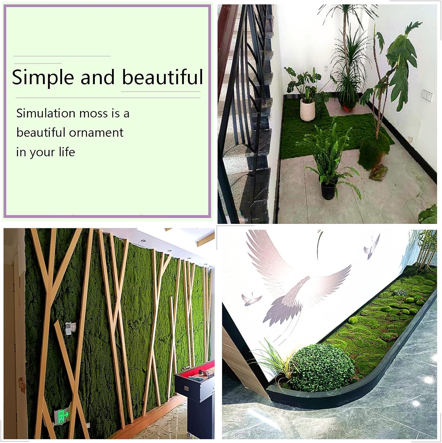 SCITOY Artificial Moss Wall Panel Decor