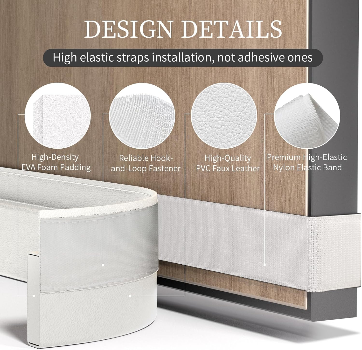 JUJIBL Door Draft Stopper 32 Inch White