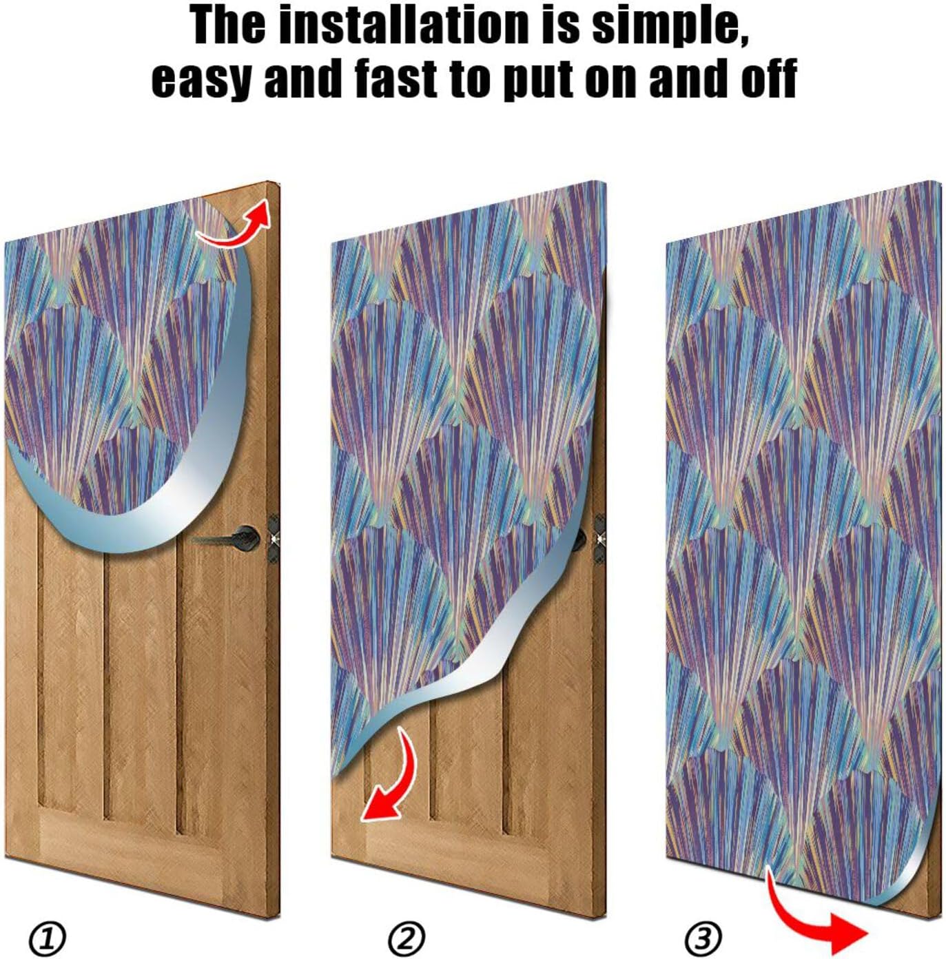 Susiyo Retro Rainbow Shells Halloween Door Cover