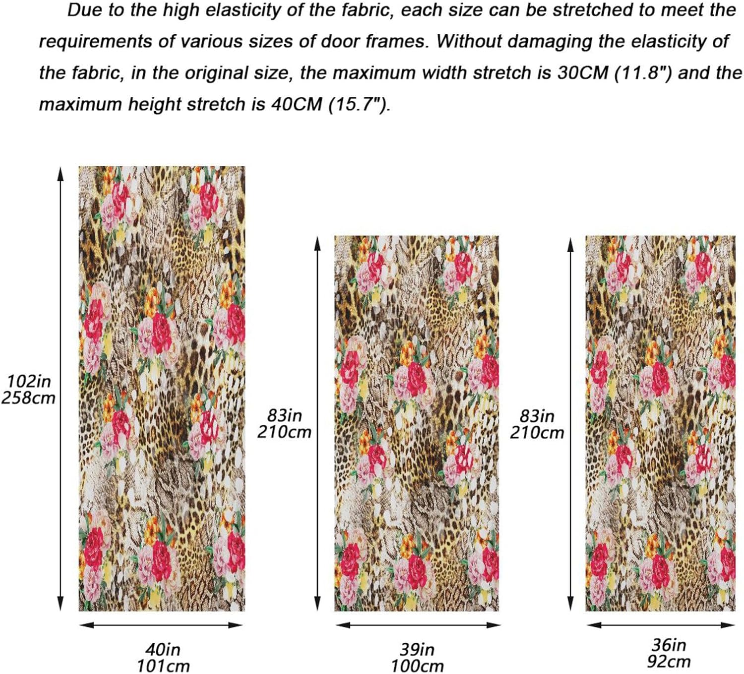 Susiyo Colorful Leopard Door Cover 32x79 in
