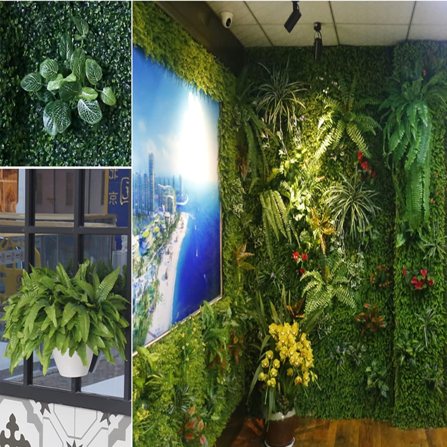 Artificial Boxwood Panels for Wall Decor and Event Backdrop