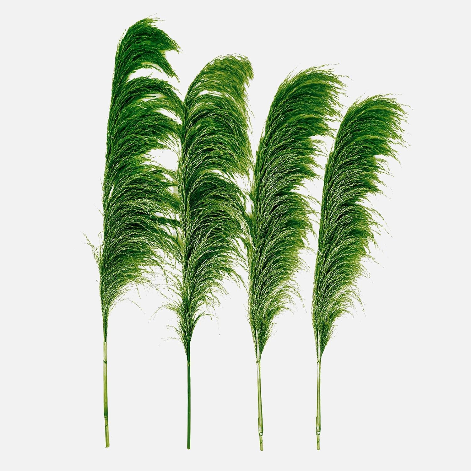 Green Pampas Grass Decor 4pcs 433 Inch Tall Artificial Plant with Natural Dried Flower Aroma
