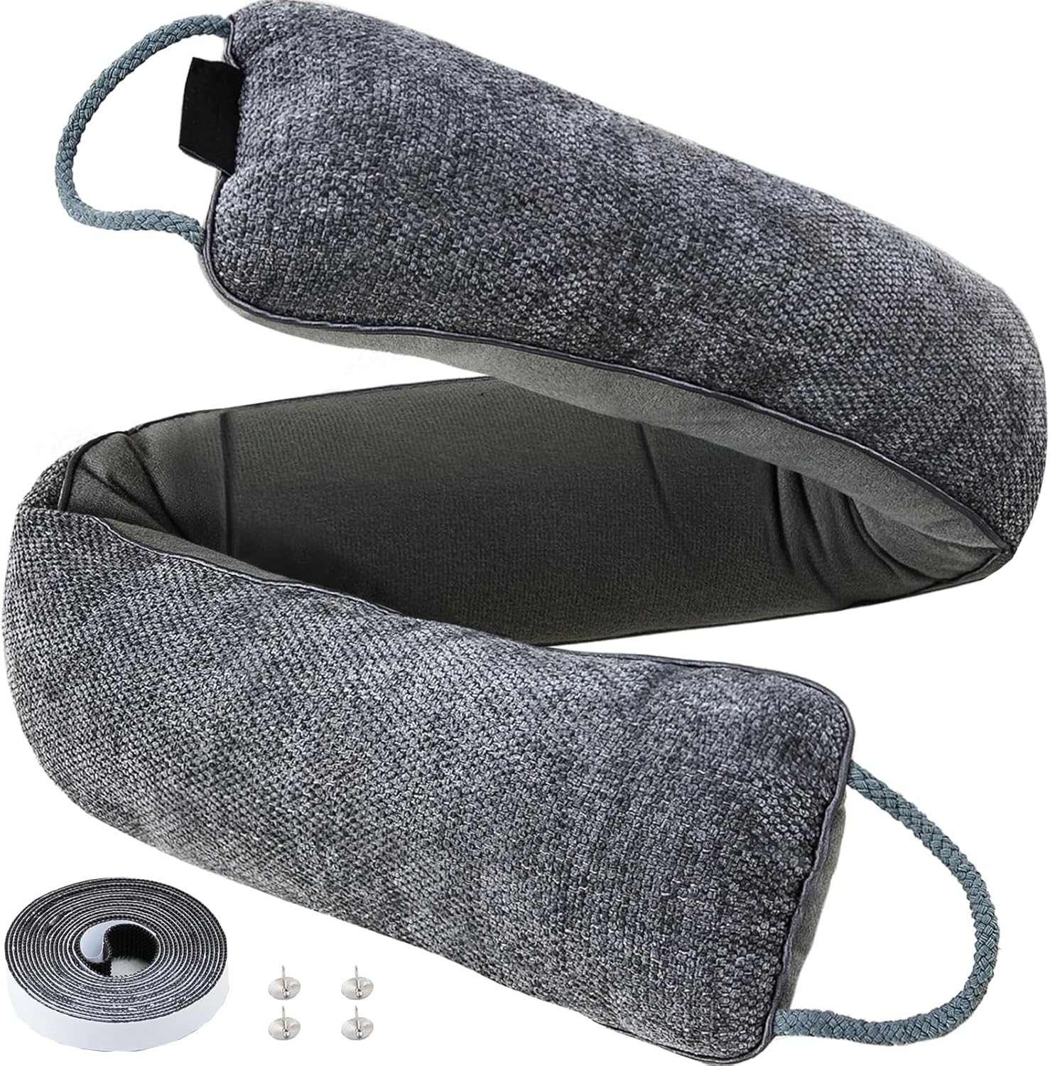 Makryebi Weighted Door Draft Stopper 32 Inch Grey