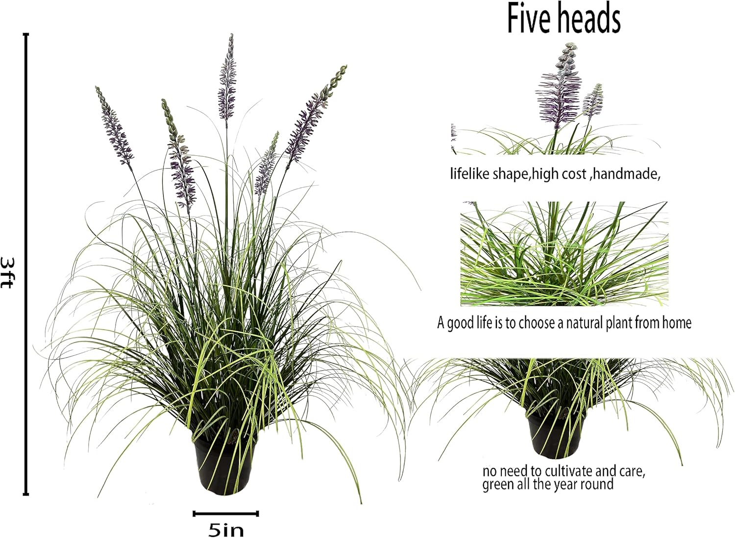 Tall Artificial Lavender Plant 35in in Pot