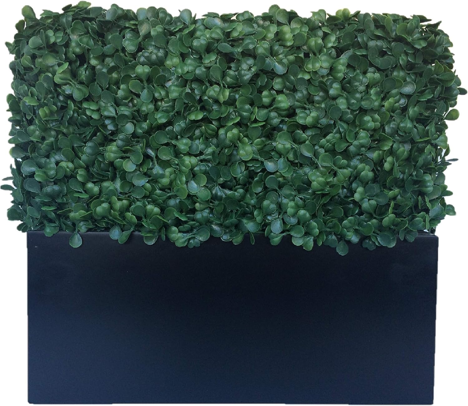 Artificial Boxwood Topiary Shrub Hedge Wall Greenery 12 Inch Rectangle Modern Decor