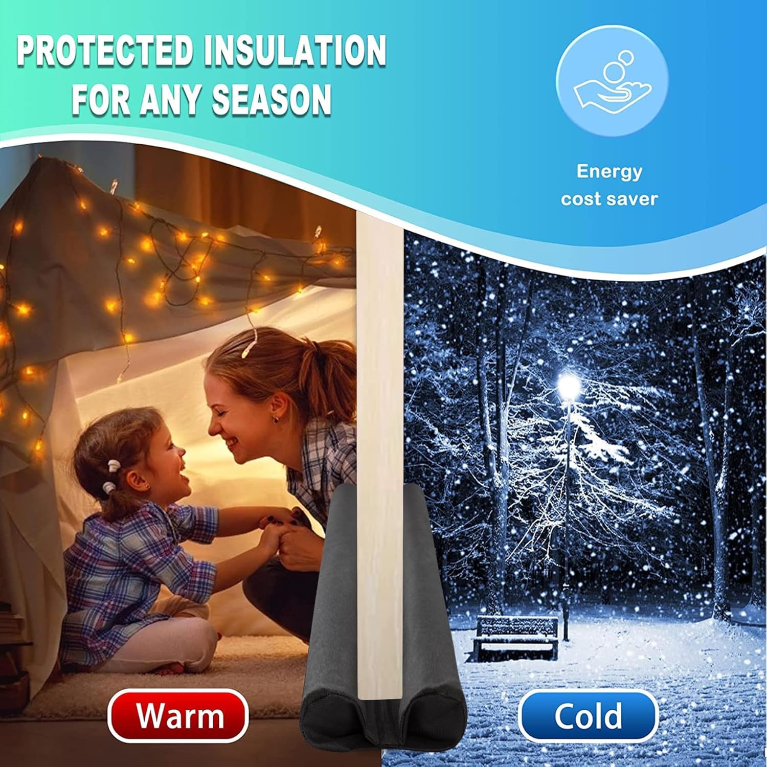 PUNP 36 Inch Door Draft Stopper - Noise Blocker for Up to 2 Inch Gap