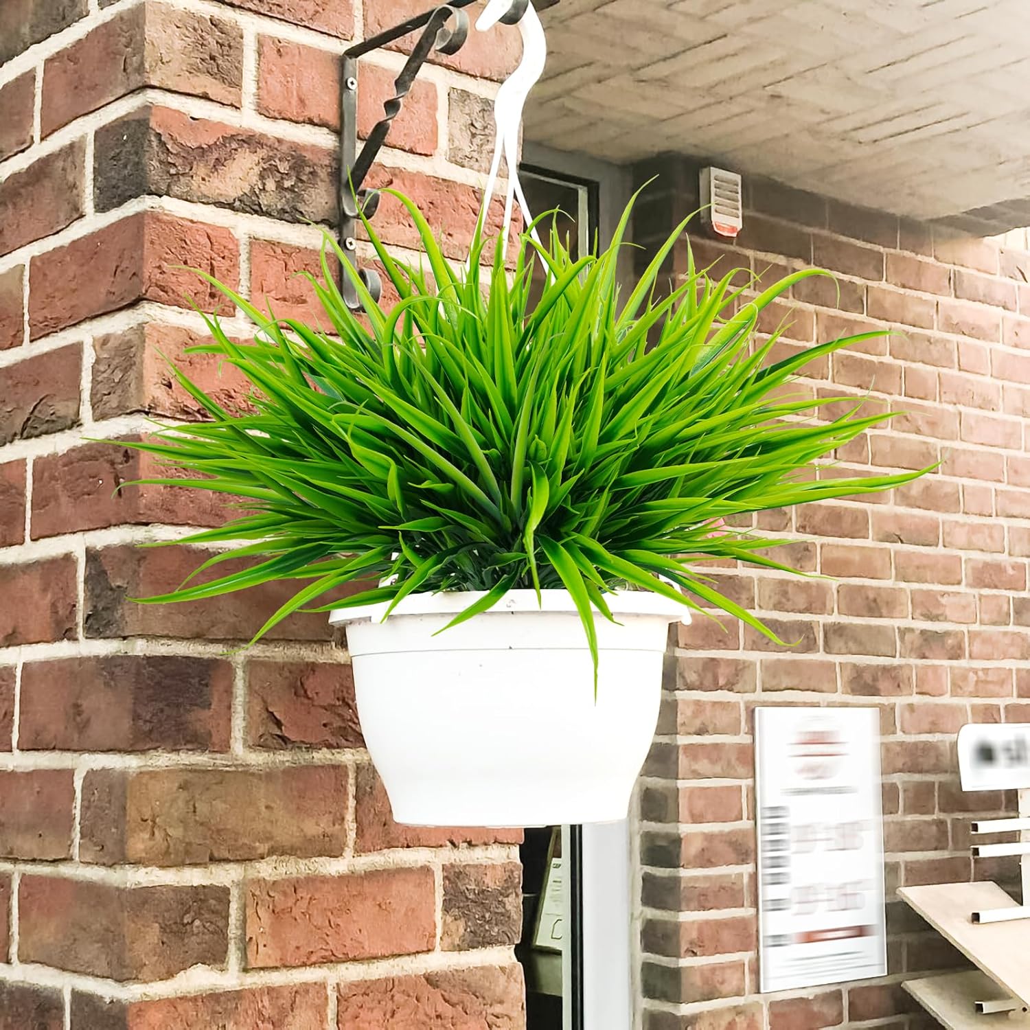 Uieke 6 Bundle UV Resistant Artificial Grass Plants for Home Garden