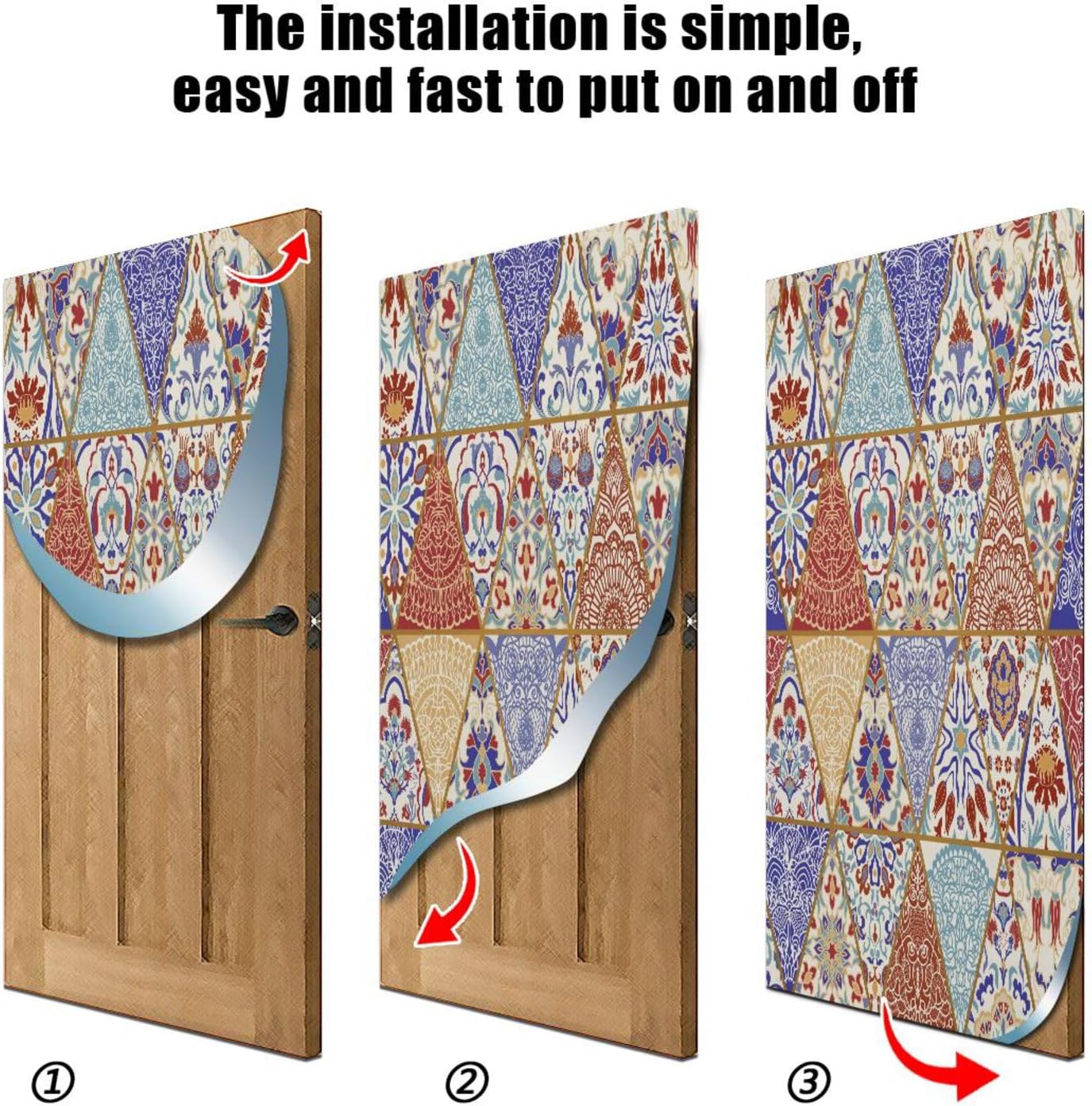 Susiyo Colorful Patchwork Halloween Door Cover