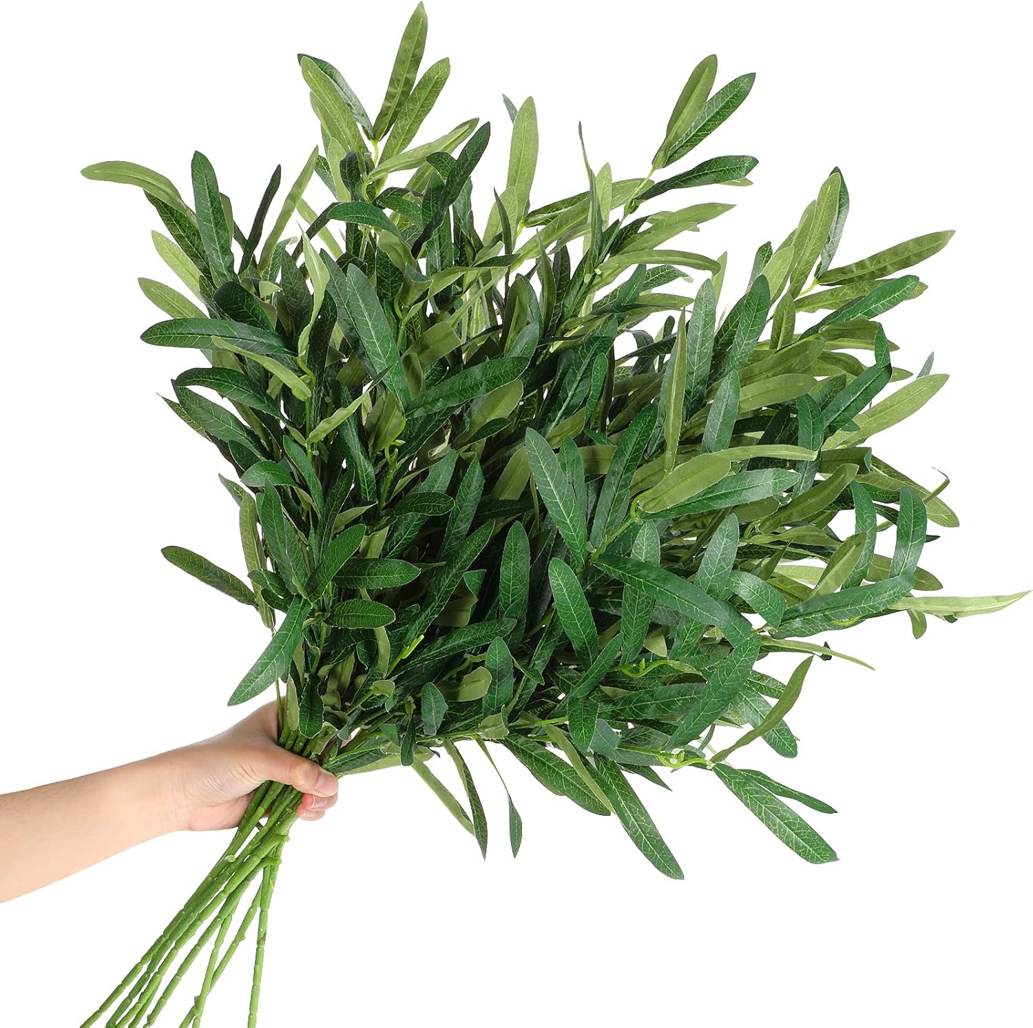 WILLBOND 8 Bundle Artificial Olive Branches 43 Inch Tall