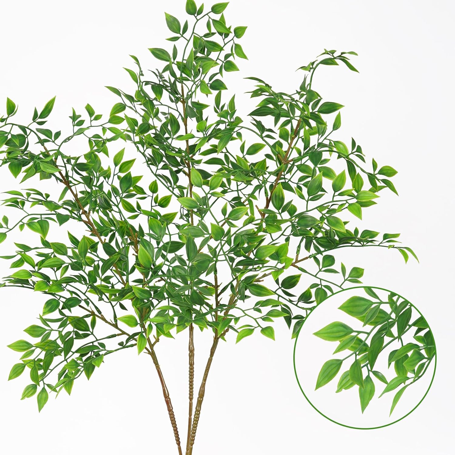 Srifoliage Artificial Plants 3PCS 31 Inch Faux Greenery Stems for Vase Decor Home Office Garden Decor