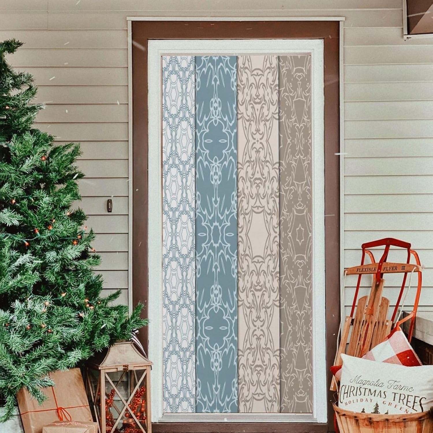 Susiyo Floral Lace Geometric Halloween Door Cover