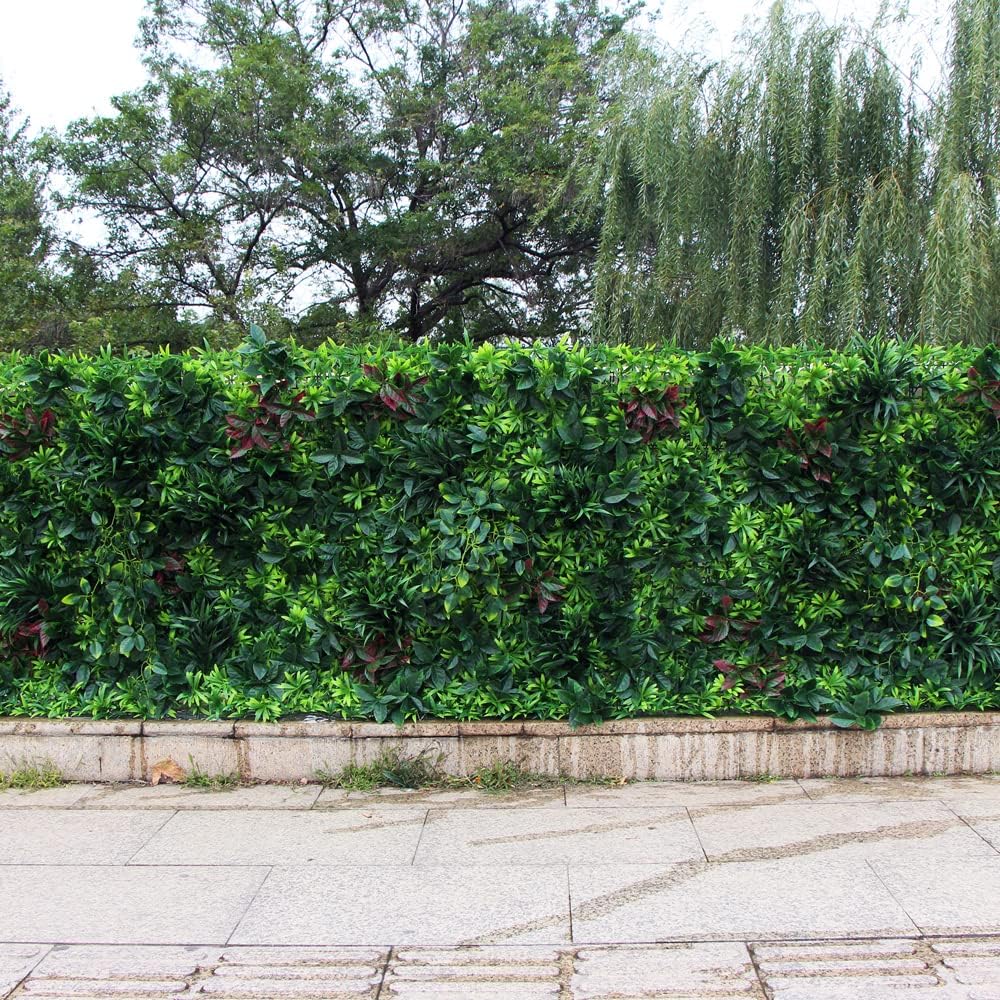 ULAND 40x40 Artificial Greenery Hedge Wall Decor