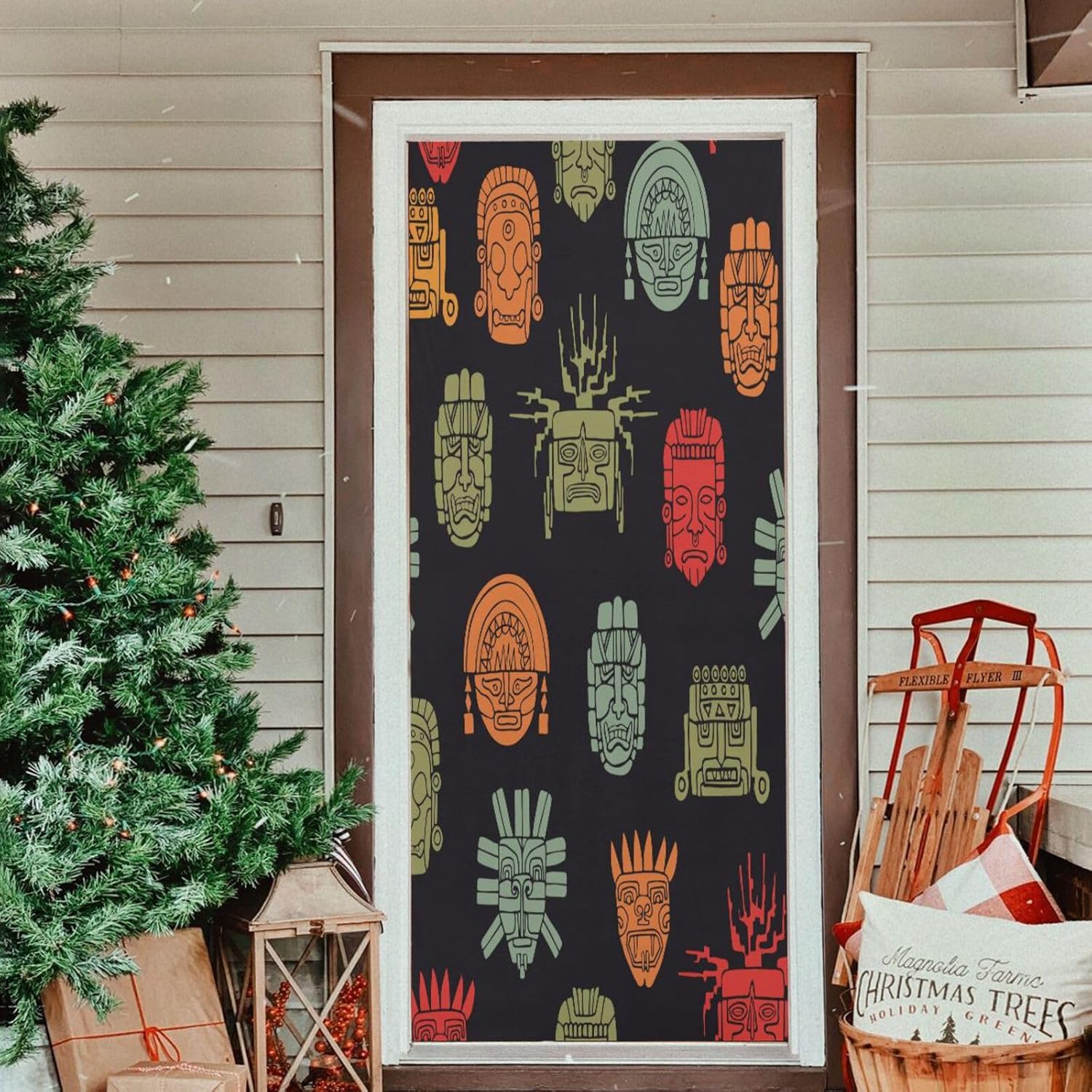 Susiyo Maya Inca Halloween Door Cover
