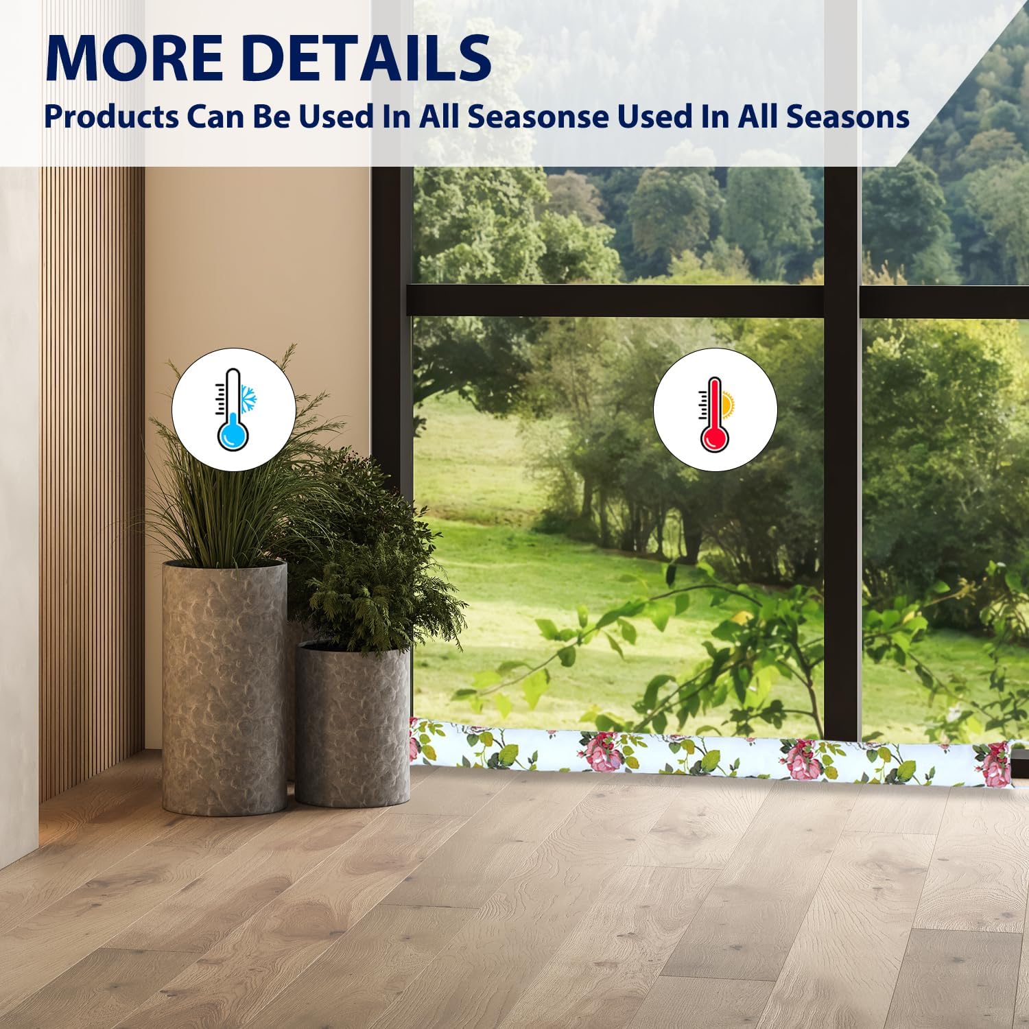2 Pack 36 Inch Door Draft Stopper with Cartoon Print