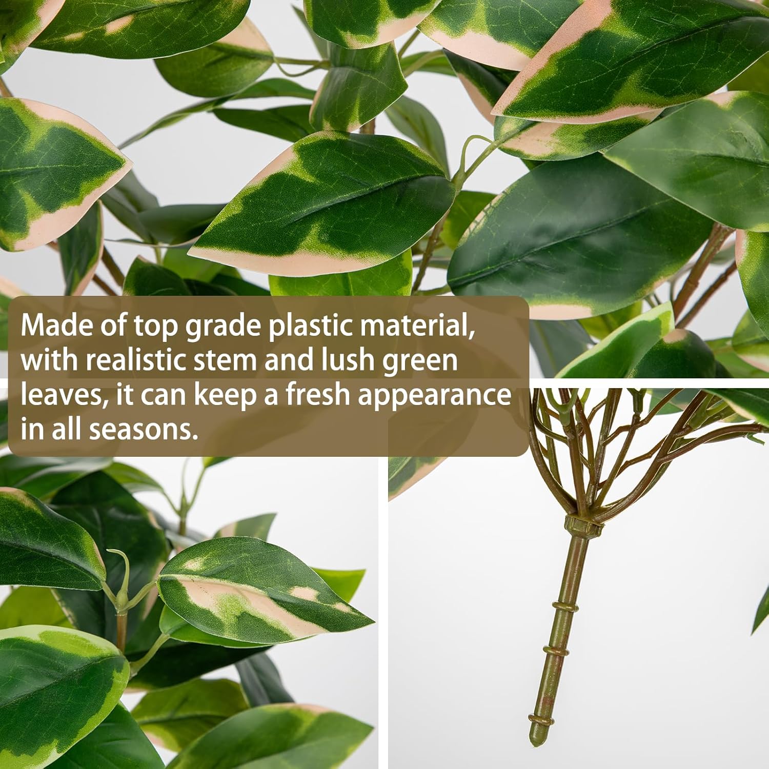 Oairse 2 Bundle Artificial Pothos Stems Greenery Decor