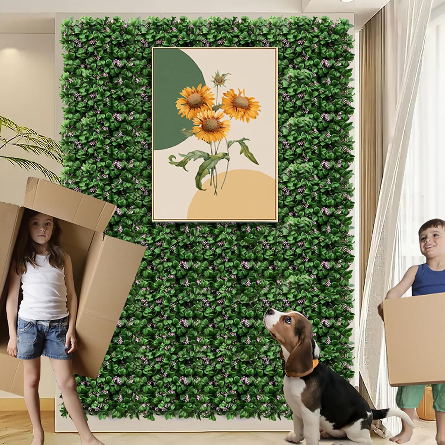 Artificial Grass Wall Panels 8pcs 10x10 Decor Backdrop