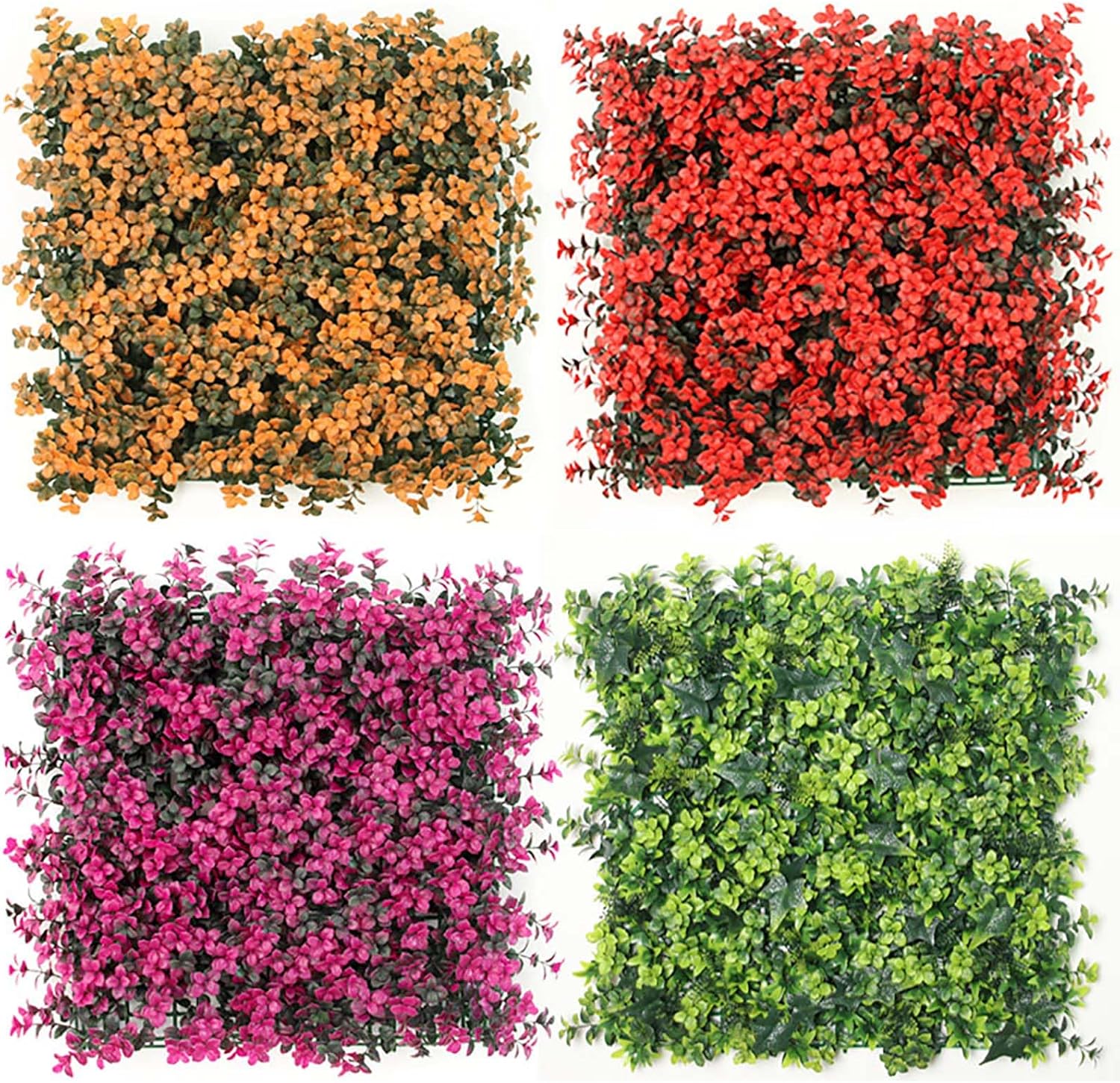 Artificial Plant Wall Panels 20x20 Blue 12pcs for Indoor Outdoor Decor