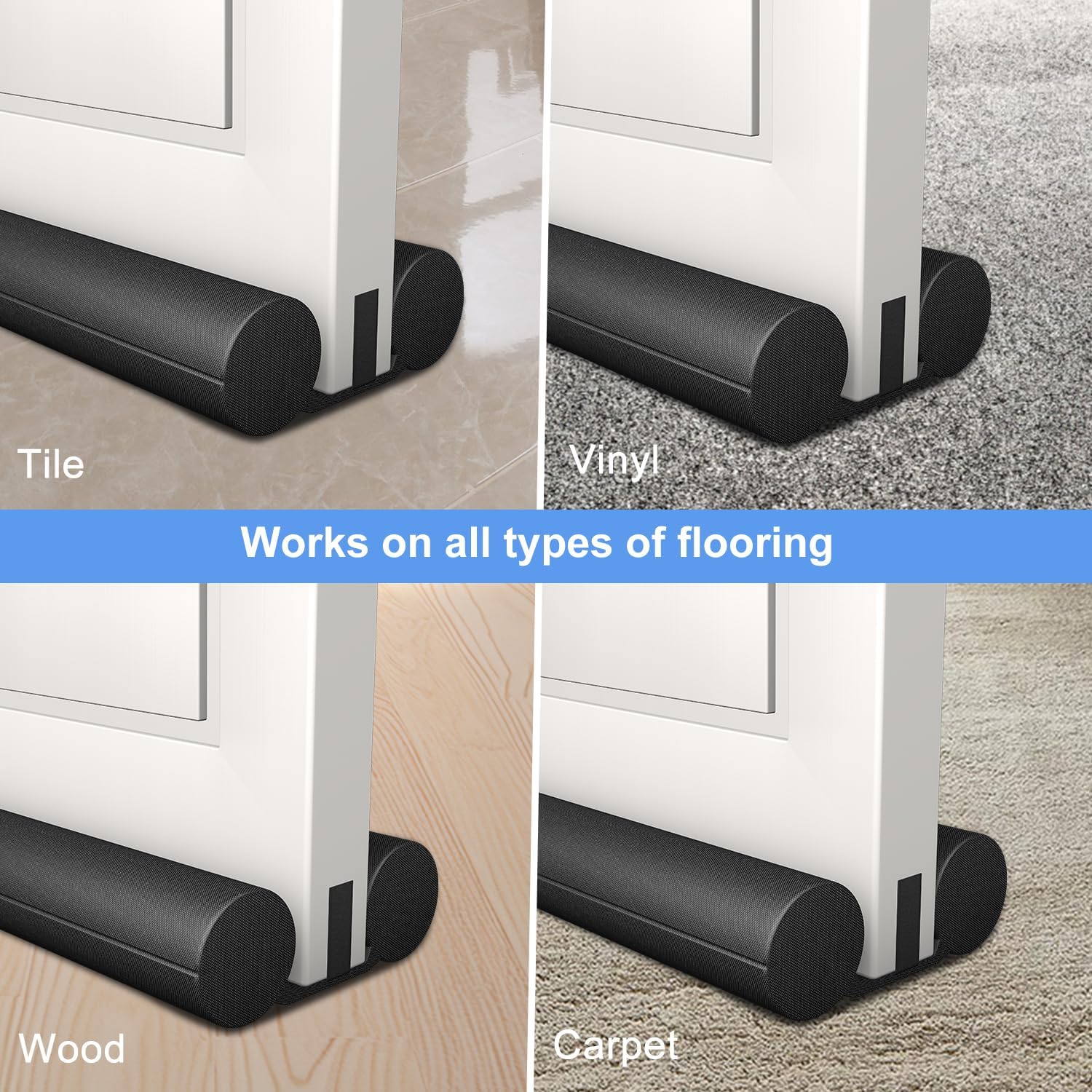 LM BODYCARE Upgrade 36 Inch Soundproof Door Draft Stopper Black Noise Blocker